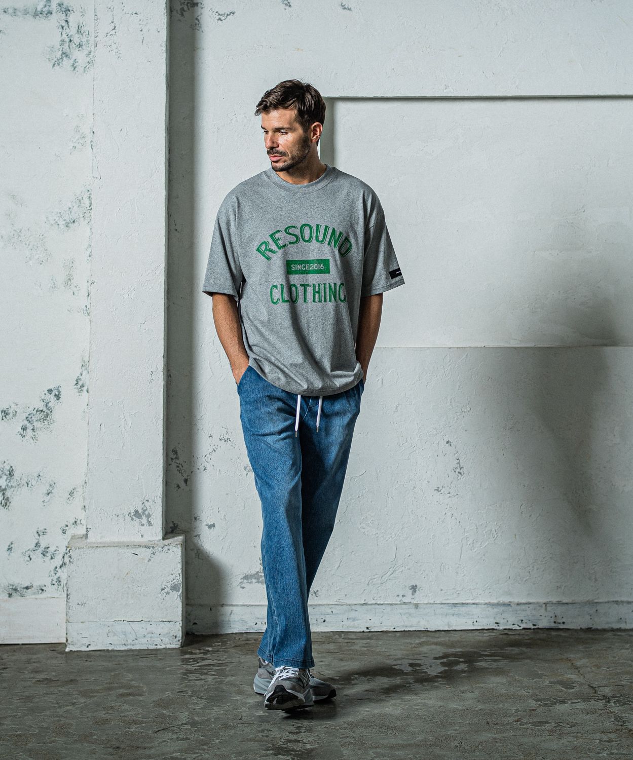 EX DENIM JERSEY WIDE PT / RC35-ST-016WTD / デニムジャージワイドパンツ / ライトインディゴ