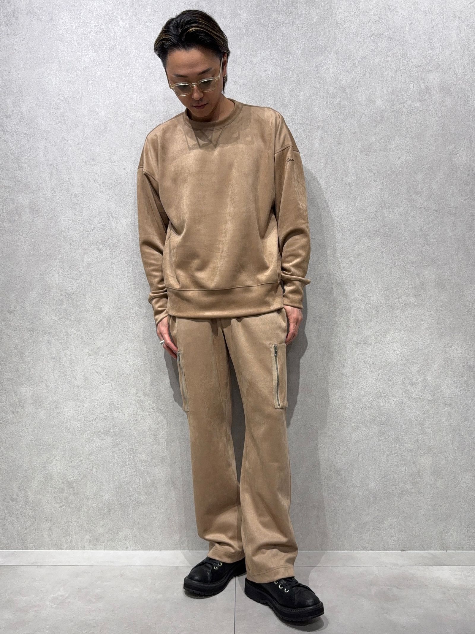 DAVID CARGO PANTS / RC38-ST-040 / スエードワイドカーゴパンツ / ブラウン