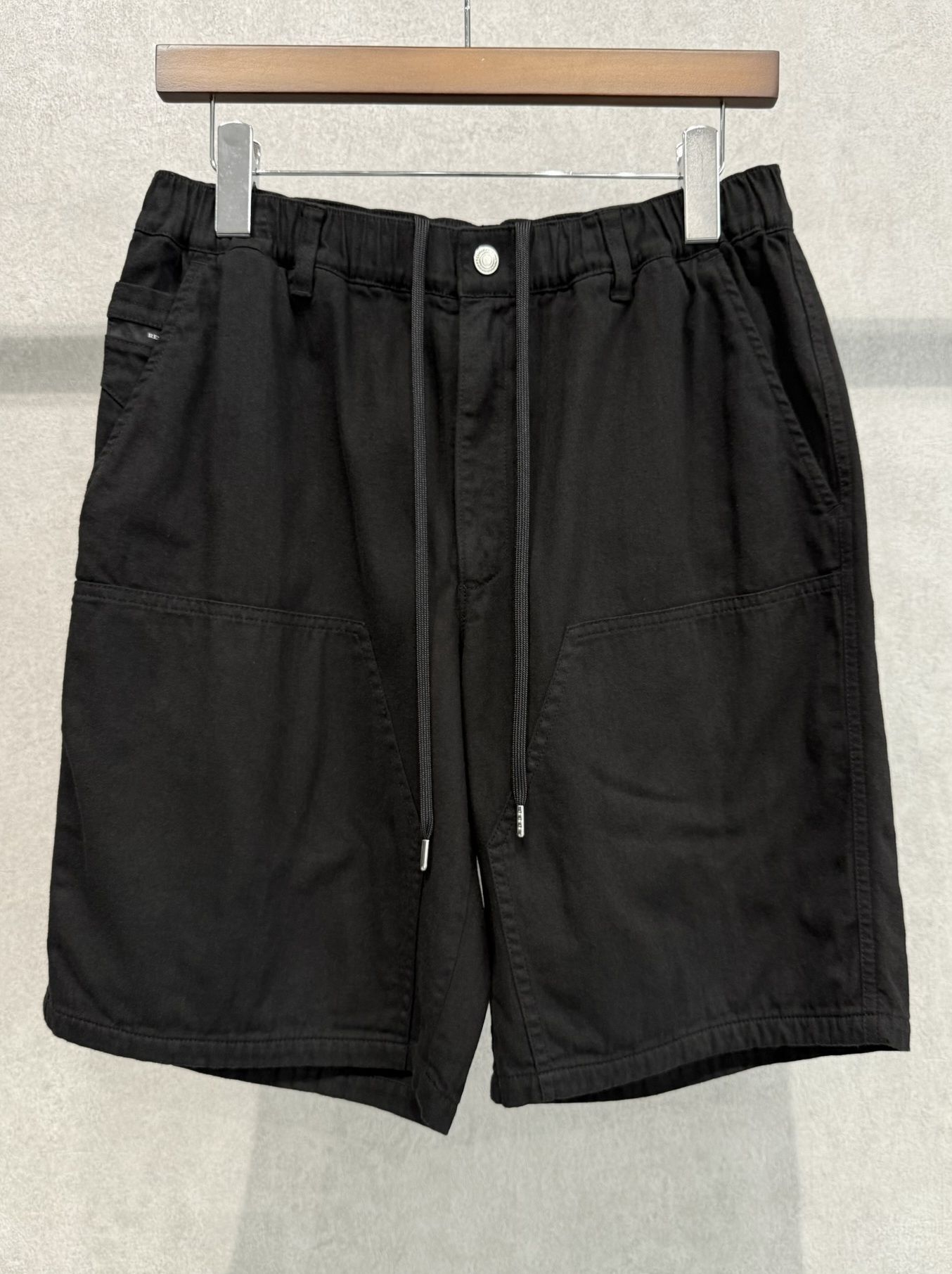 DOUBLE KNEE SHORTS / RC40-HP-007 / ダブルニーデニムハーフパンツ / ブラック