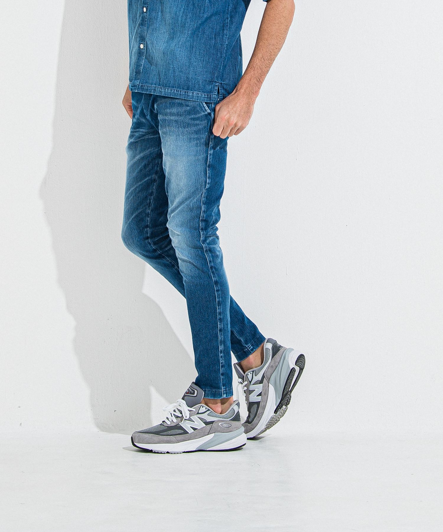 DENIM JERSEY CHRIS EASY TUCK PT / RC36-ST-016TD / ライトオンスデニムジャージイージータックパンツ / ダークインディゴ