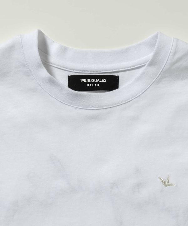 コード刺繍バックロゴ半袖Tシャツ / ust-23010 / ホワイト