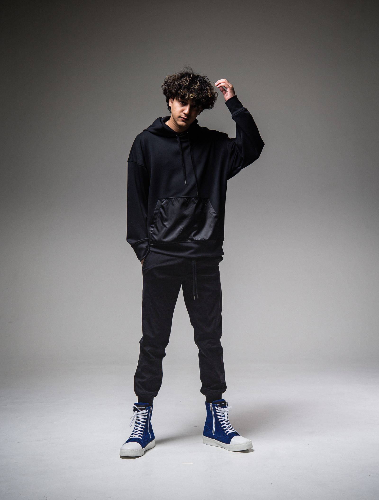 BILLIE NYLON PANTS / RC25-ST-028 / ナイロンリブパンツ / ブラック