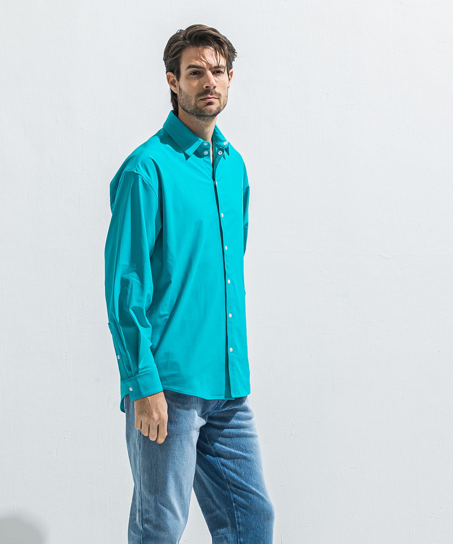 RUSH JACK SHIRTS / RC40-SH-001 / オーバーサイズラッシュガードシャツ / ターコイズ (4月中旬入荷予定)