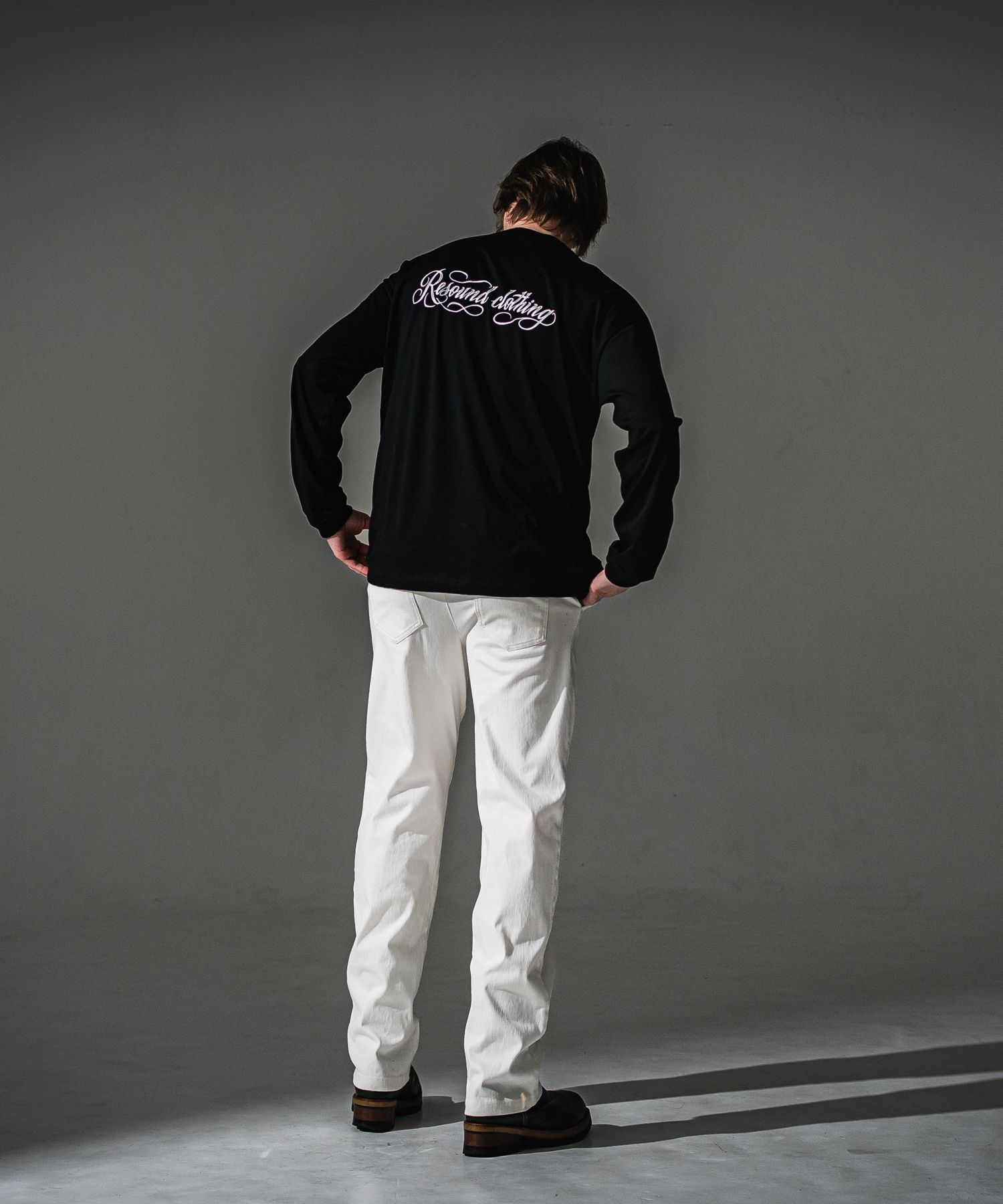 PIN ST RC OVER LONGSLEEVE TEE / RC41-T-003 / オーバーサイズ長袖バックロゴTシャツ / ブラック (7月中旬入荷予定)