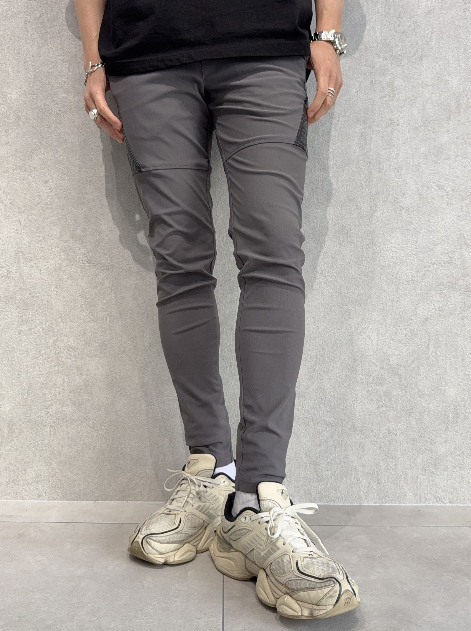 TYLER NYLON PANTS / RC40-ST-026 / レザーラインナイロンパンツ / チャコール