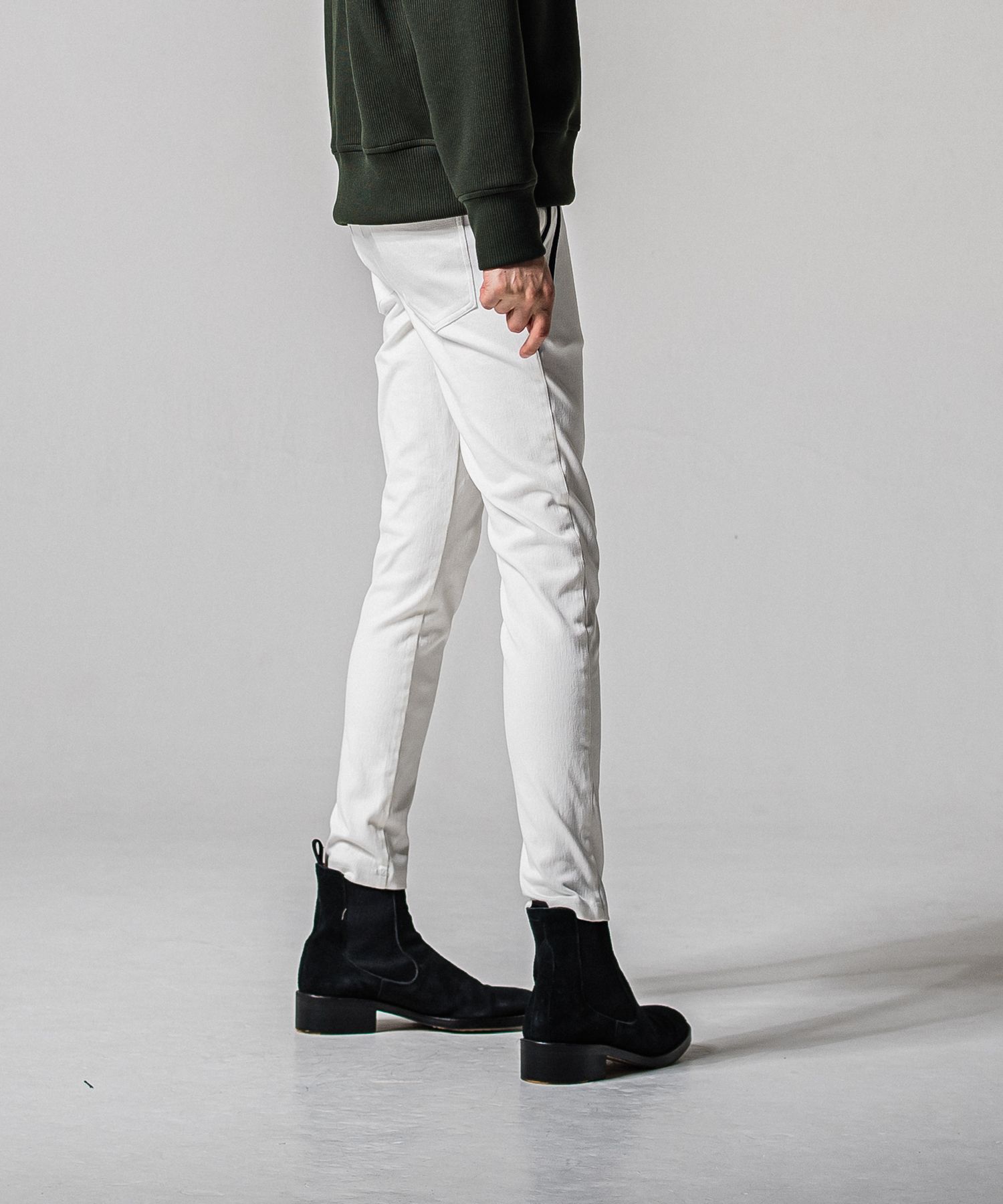 EX DENIM JERSEY EDGE PT / RC39-ST-014D / デニムジャージラインパンツ / ホワイト (2月上旬入荷予定)