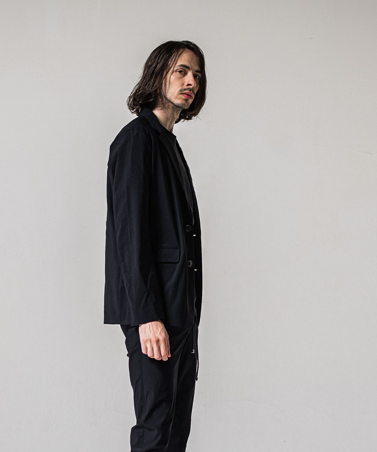 GARY LOOSE JACKET / RC39-JK-001 / ナイロンルーズテーラードジャケット / ナイロンブラック (2月下旬入荷予定)