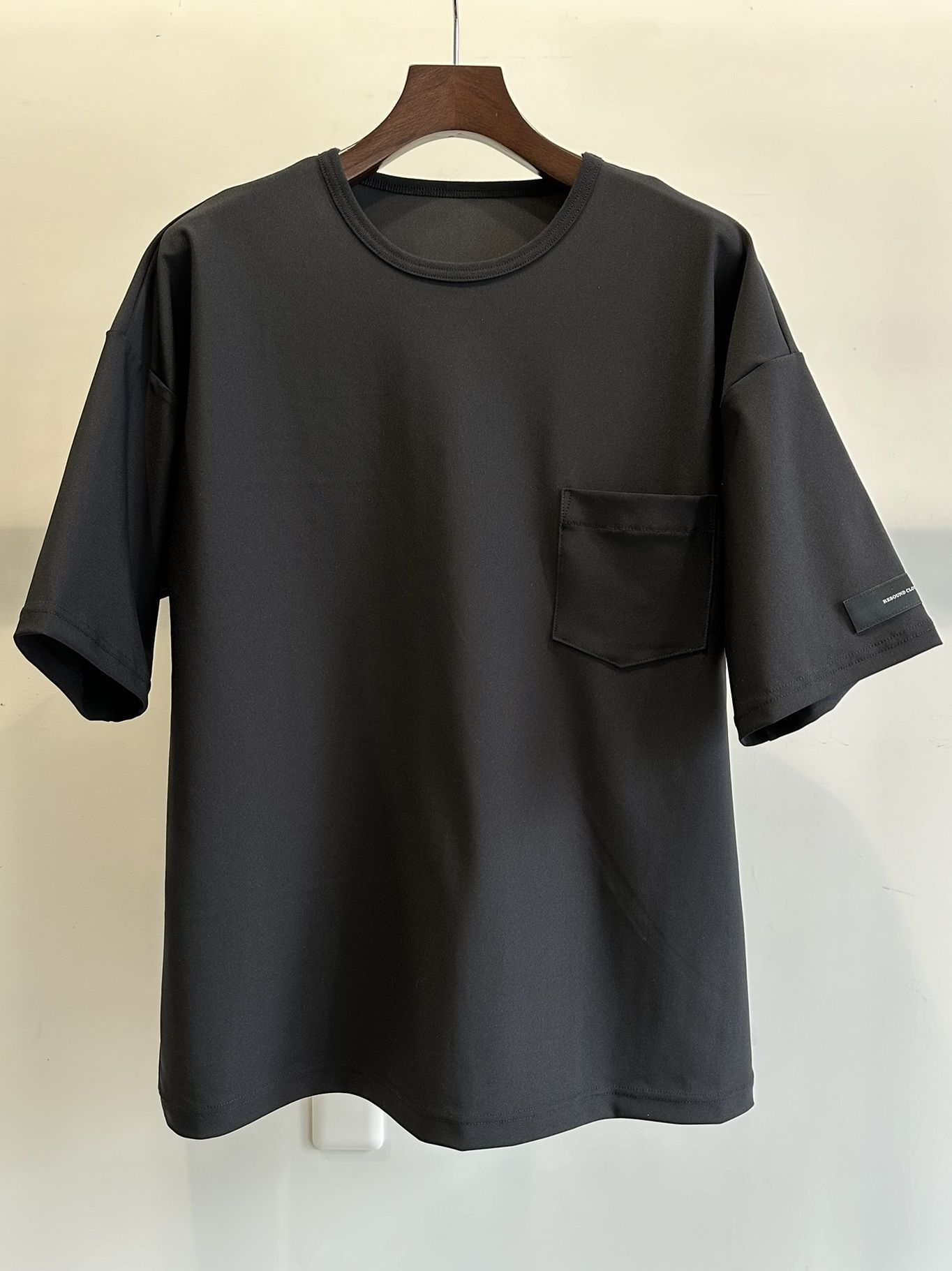TRICOT POCKET TEE / RC31-T-004 / ジャージポケットビッグTシャツ / ブラック
