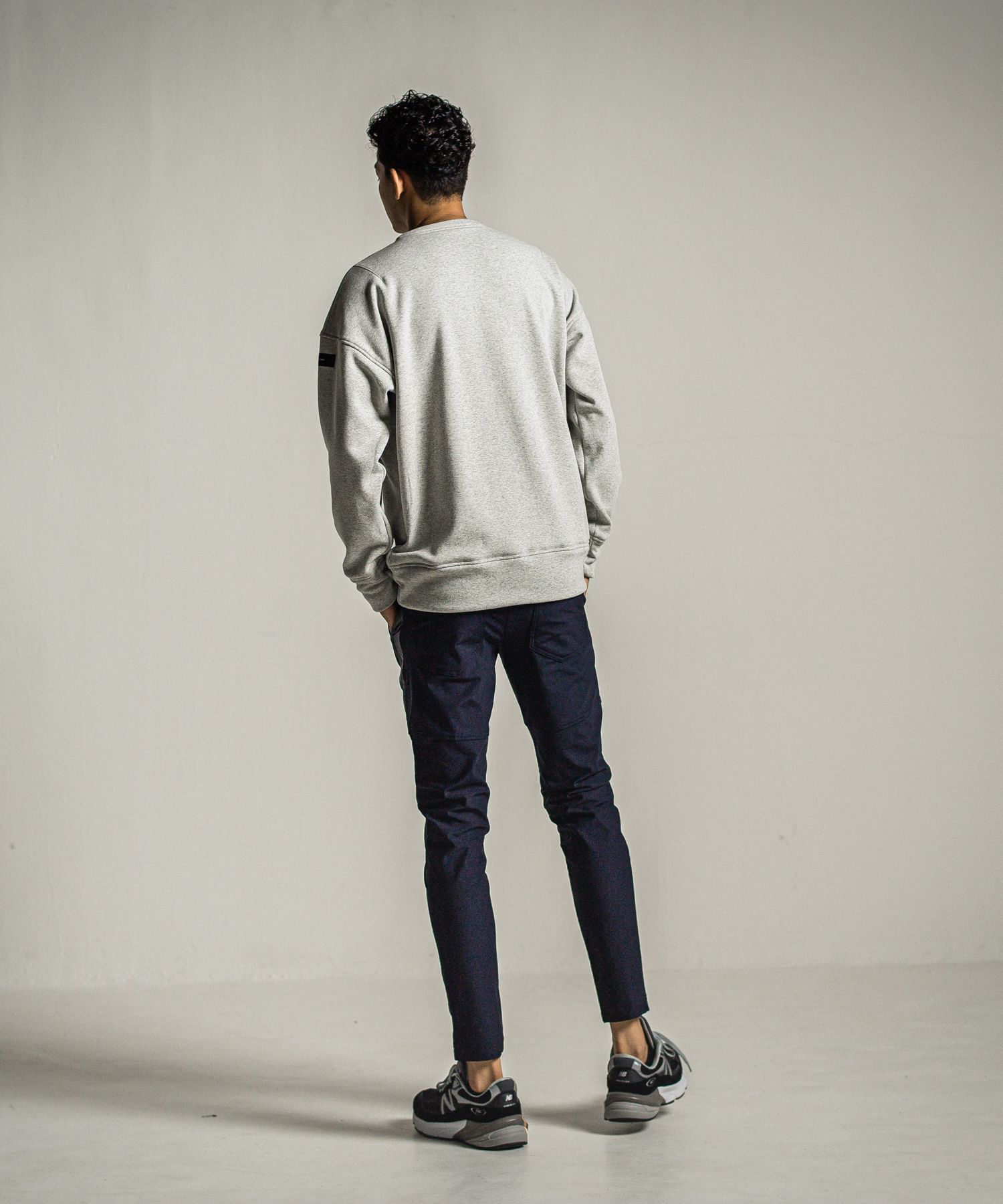 RC CHENILLE VELOURS FLEECE DROP TRAINER / RC34-C-007 / 裏起毛刺繍ワッペントレーナー / グレー