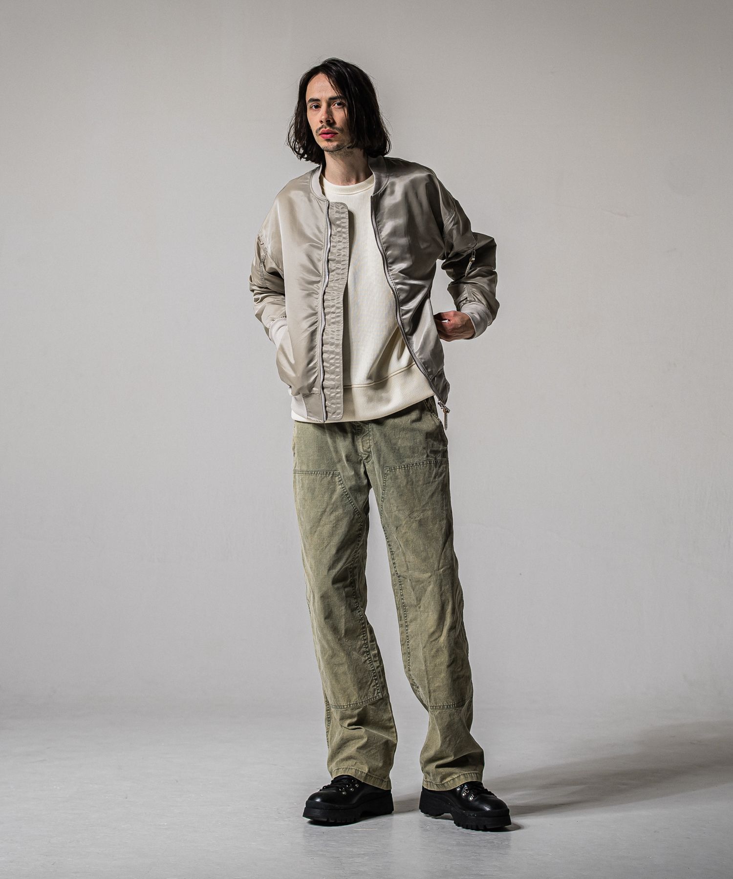 LIGHT DAVID JACKET / RC39-JK-002 / ナイロンライトMA-1 / ナイロングレージュ (2月下旬入荷予定)