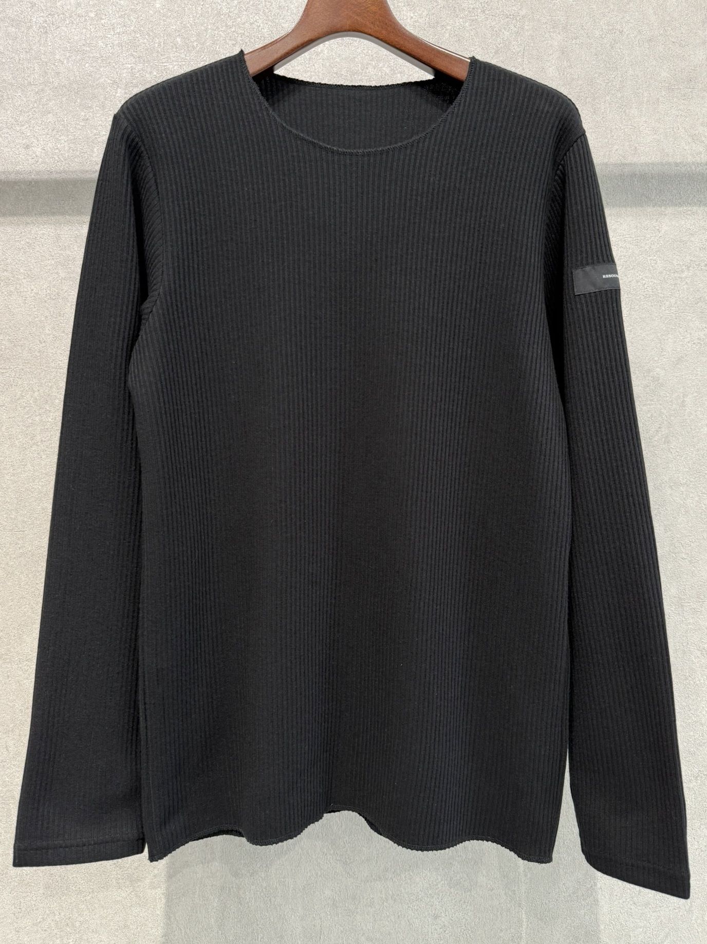 CUTOFF RAIL LONGSLEEVE / RC37-C-001 / レールカットソー / ブラック
