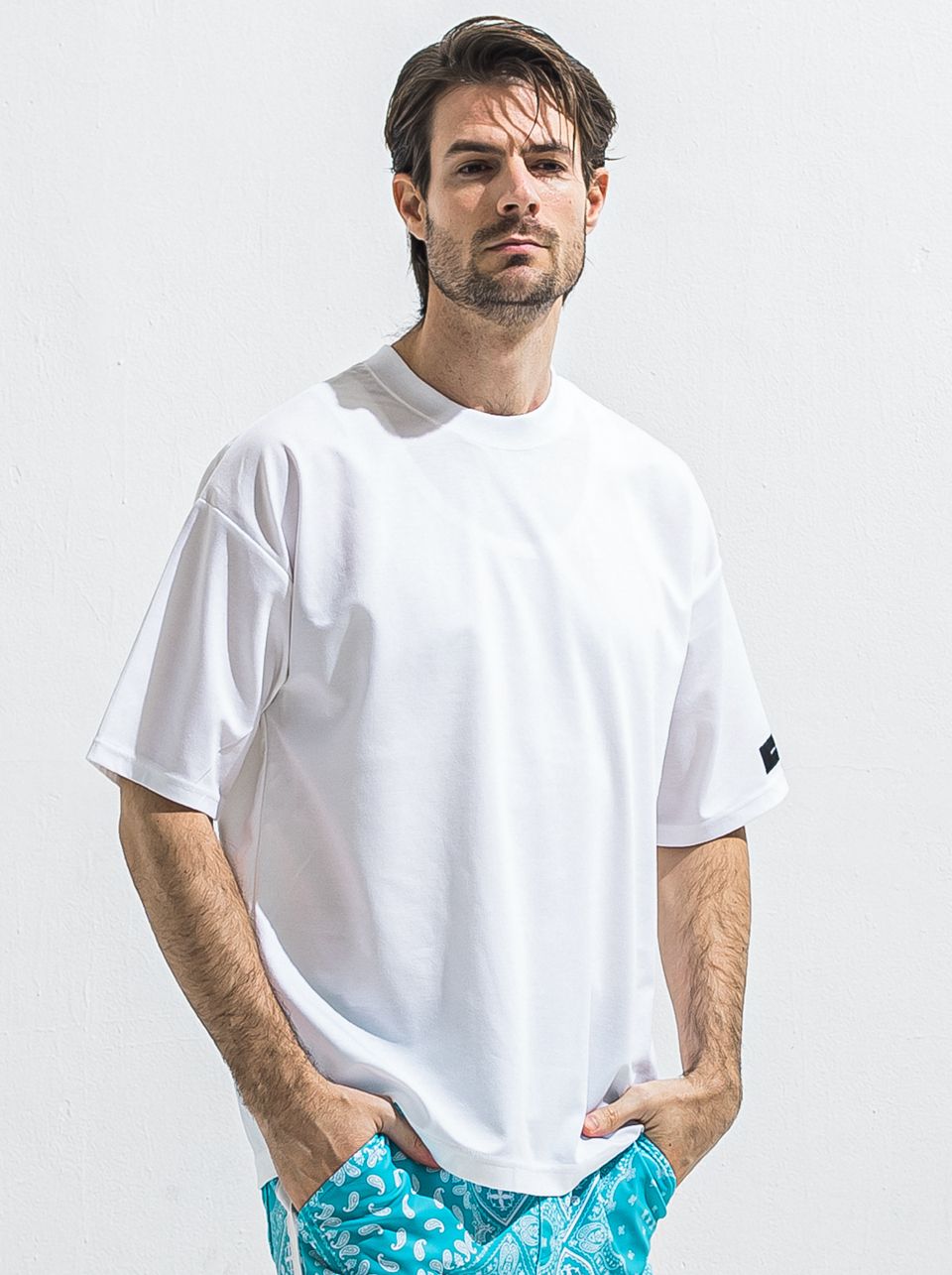 REV MESH OVER TEE / RC40-T-004 / メッシュビッグTシャツ / ホワイト (6月中旬入荷予定)