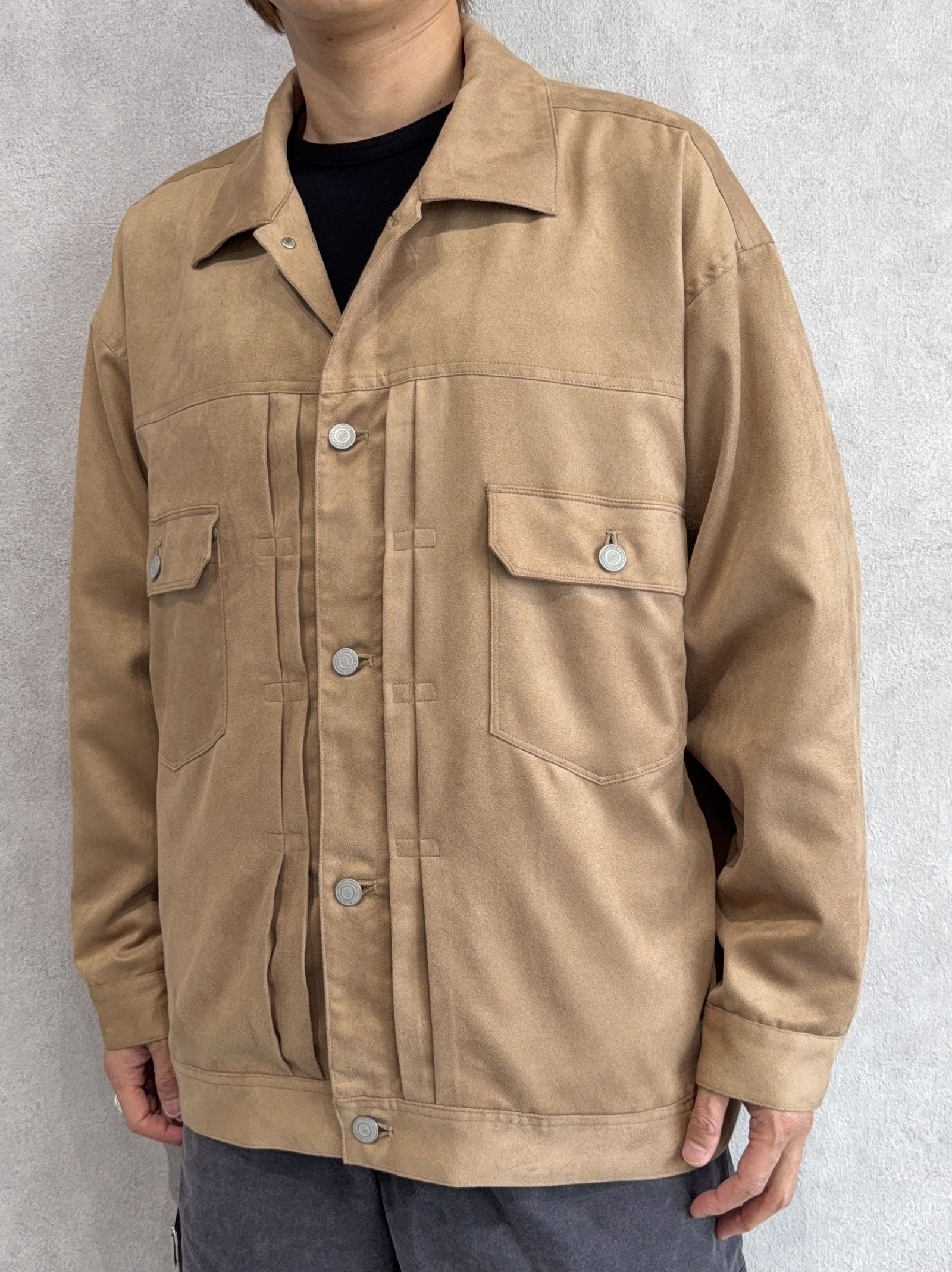 LEATHER OVER 2ND G / RC37-JK-005 / スエードエコレザー2ND型Gジャン / ベージュ
