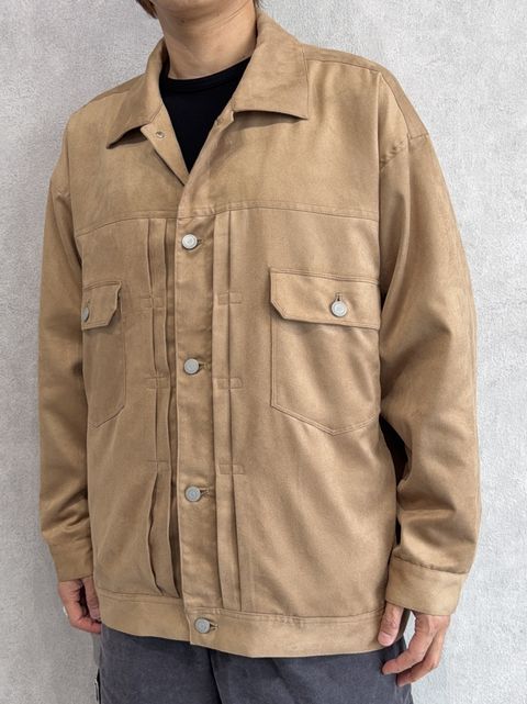 LEATHER OVER 2ND G / RC37-JK-005 / スエードエコレザー2ND型Gジャン / ベージュ
