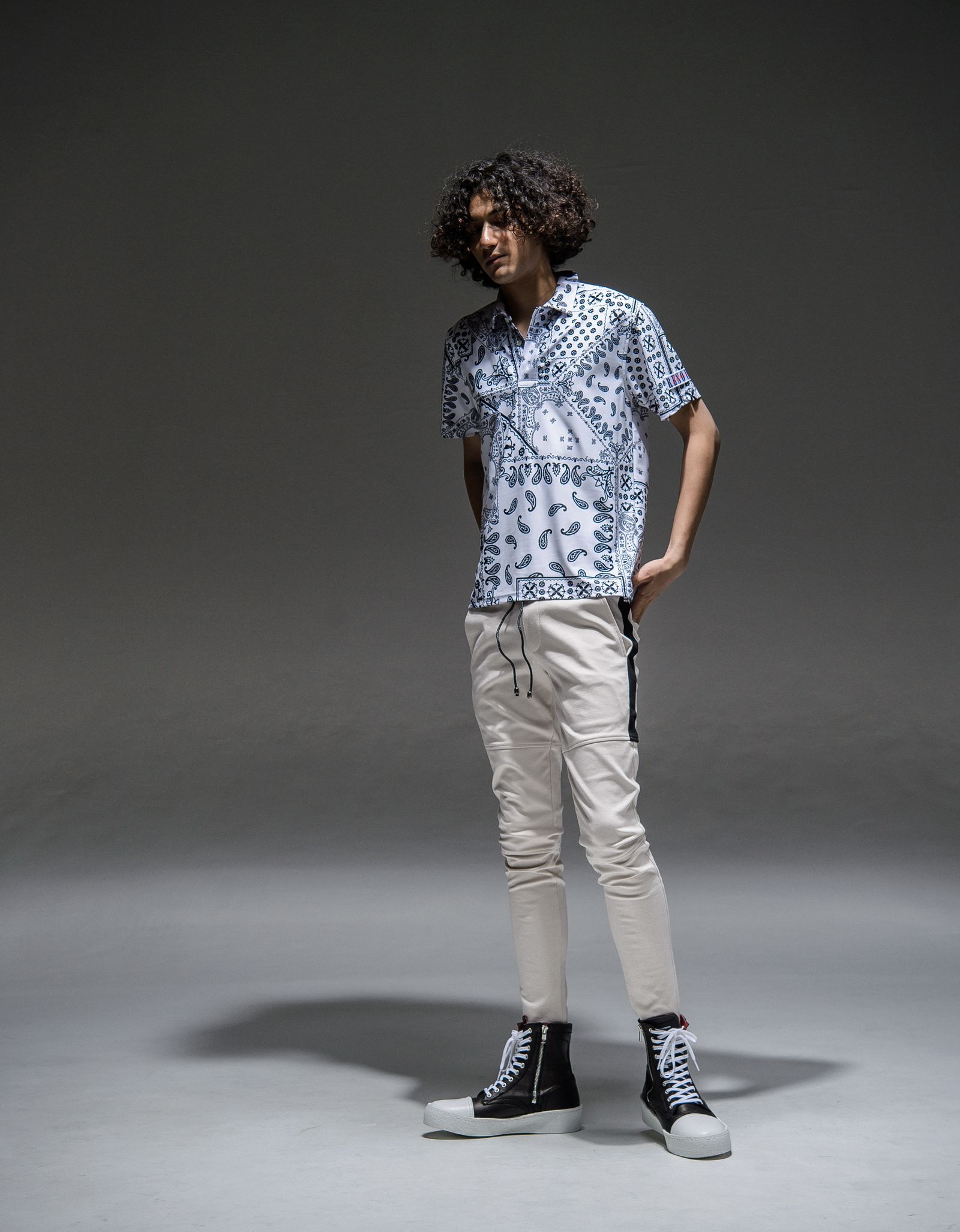 BANDANA RUSH POLO / RC21-T-005 / バンダナラッシュガードポロシャツ