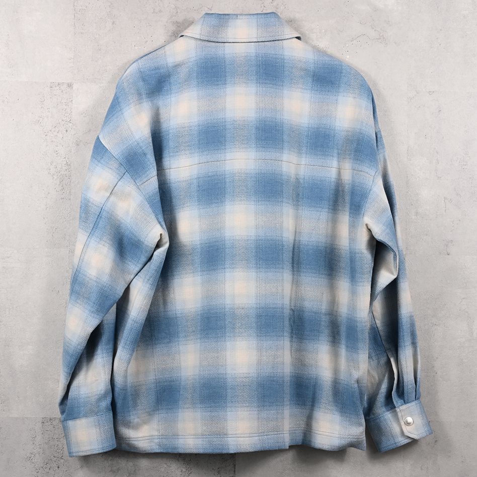 FLANNEL CHECK JK / RC41-JK-006 / フランネルチェックCPOジャケット / サックスブルー (8月下旬入荷予定)