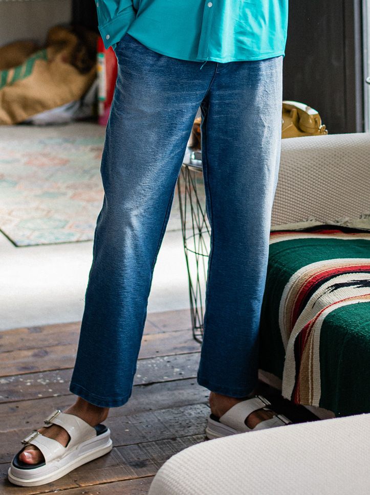 EX DENIM JERSEY WIDE PT / RC32-ST-016WTD / デニムジャージーワイドパンツ / ライトインディゴ
