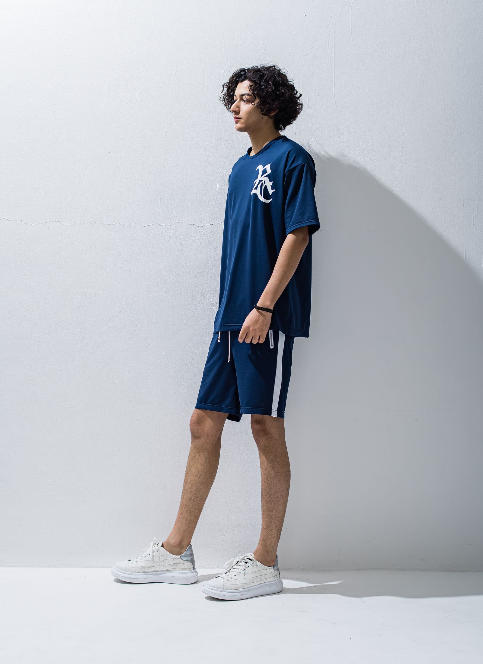 RC ROGO MESH LOOSE TEE / RC28-T-004 / メッシュビッグTシャツ / ネイビー