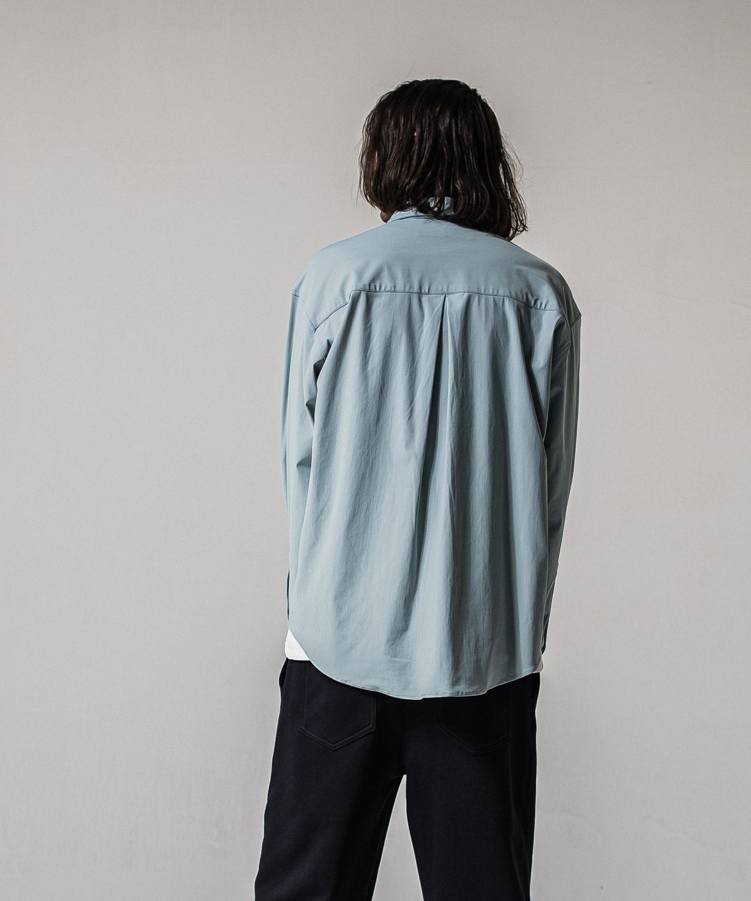 NYLON JACK SHIRTS / RC39-SH-001 / オーバーサイズナイロンシャツ / アクア (2月上旬入荷予定)