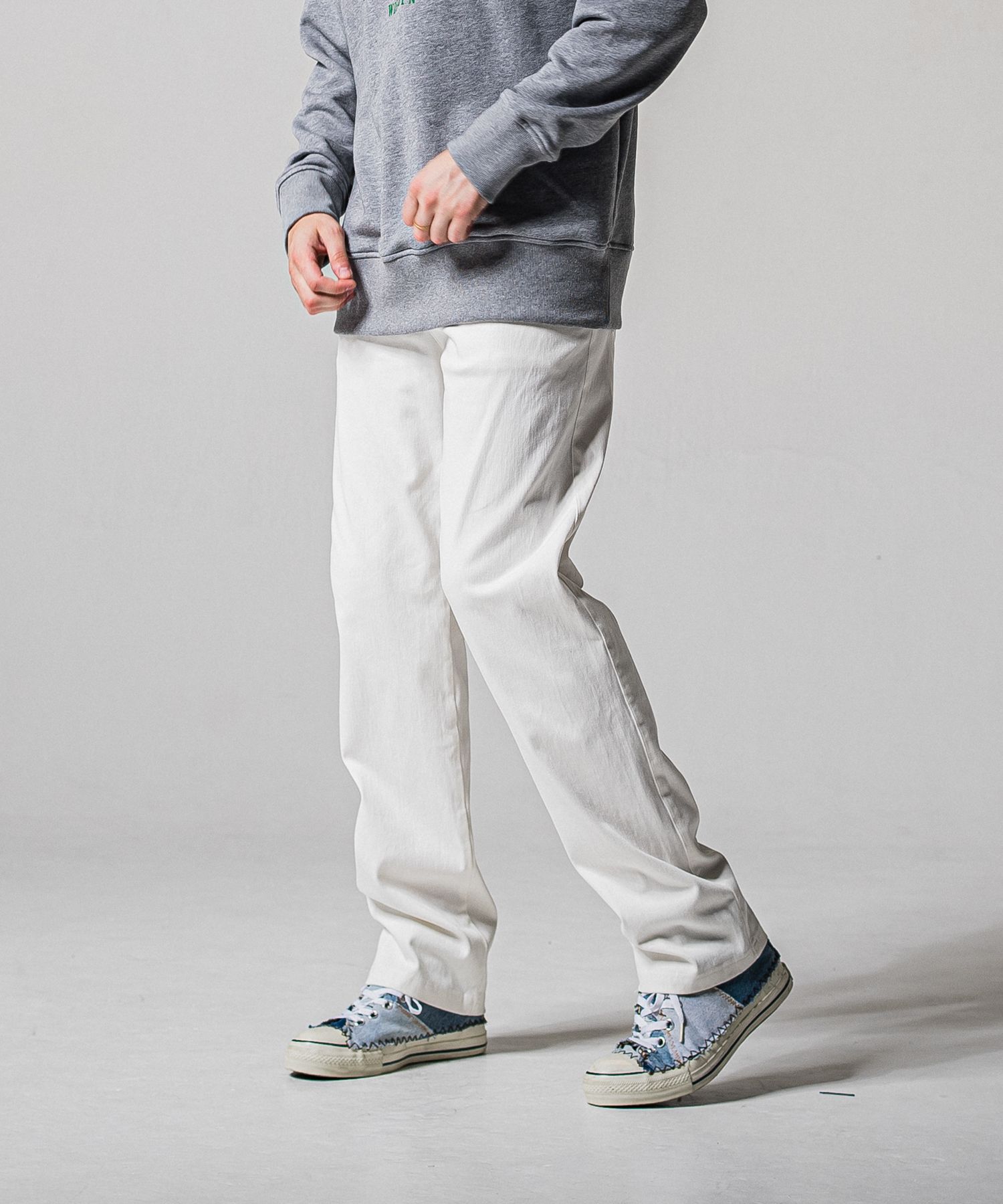 DENIM JERSEY WIDE PT / RC39-ST-016WTD / ライトオンスデニムジャージ ワイドパンツ / ホワイト (1月下旬入荷予定)