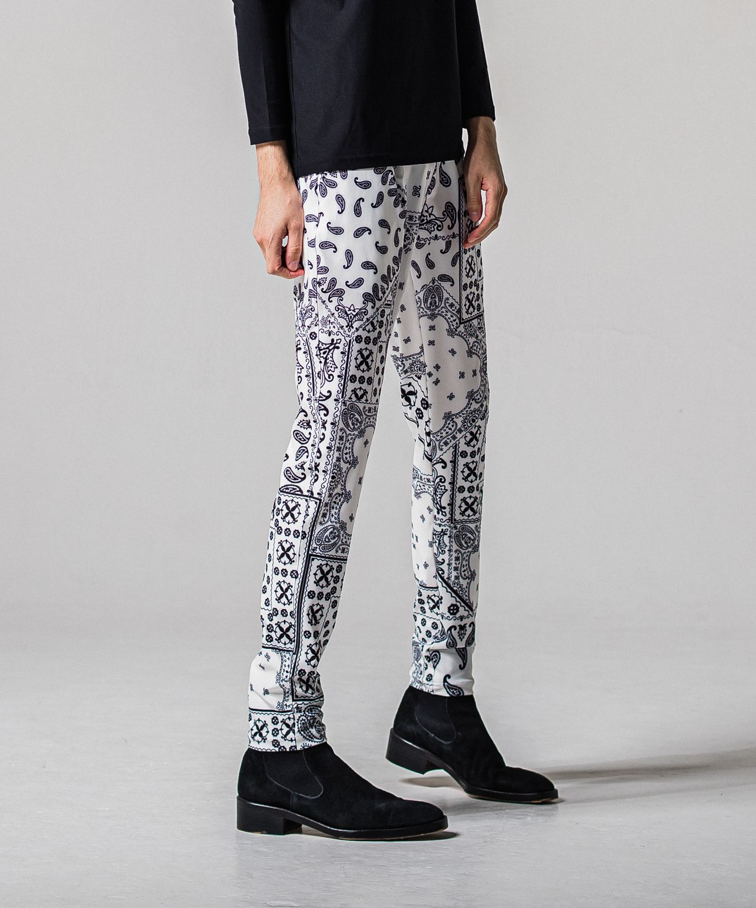 CHRIS EASY TUCK PANTS / RC39-ST-016T / ナイロンイージータックパンツ / バンダナホワイト (3月上旬入荷予定)