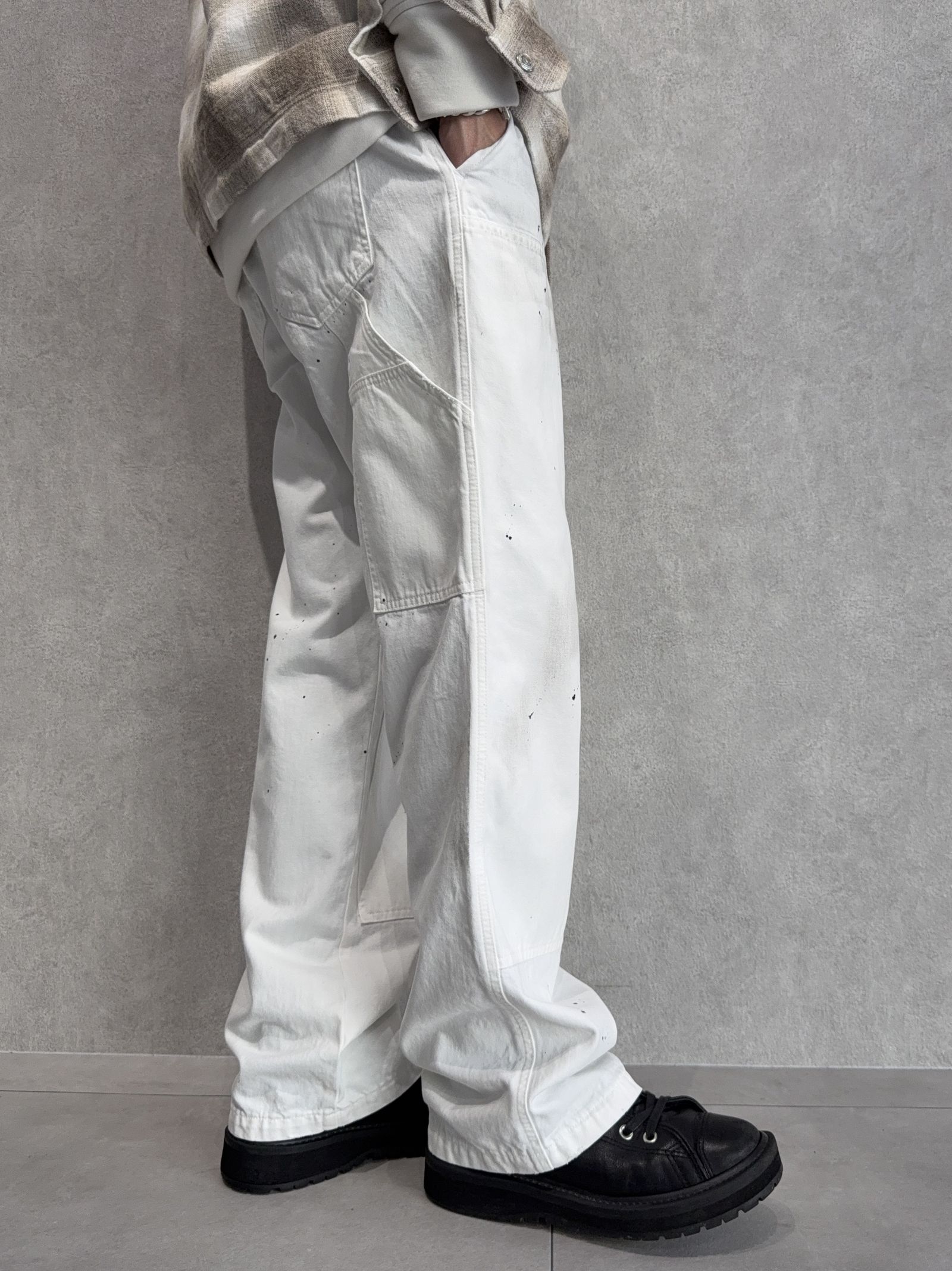 DOUBLE KNEE PT / RC39-ST-041 / ダブルニーワイドデニムパンツ / ホワイトユーズド