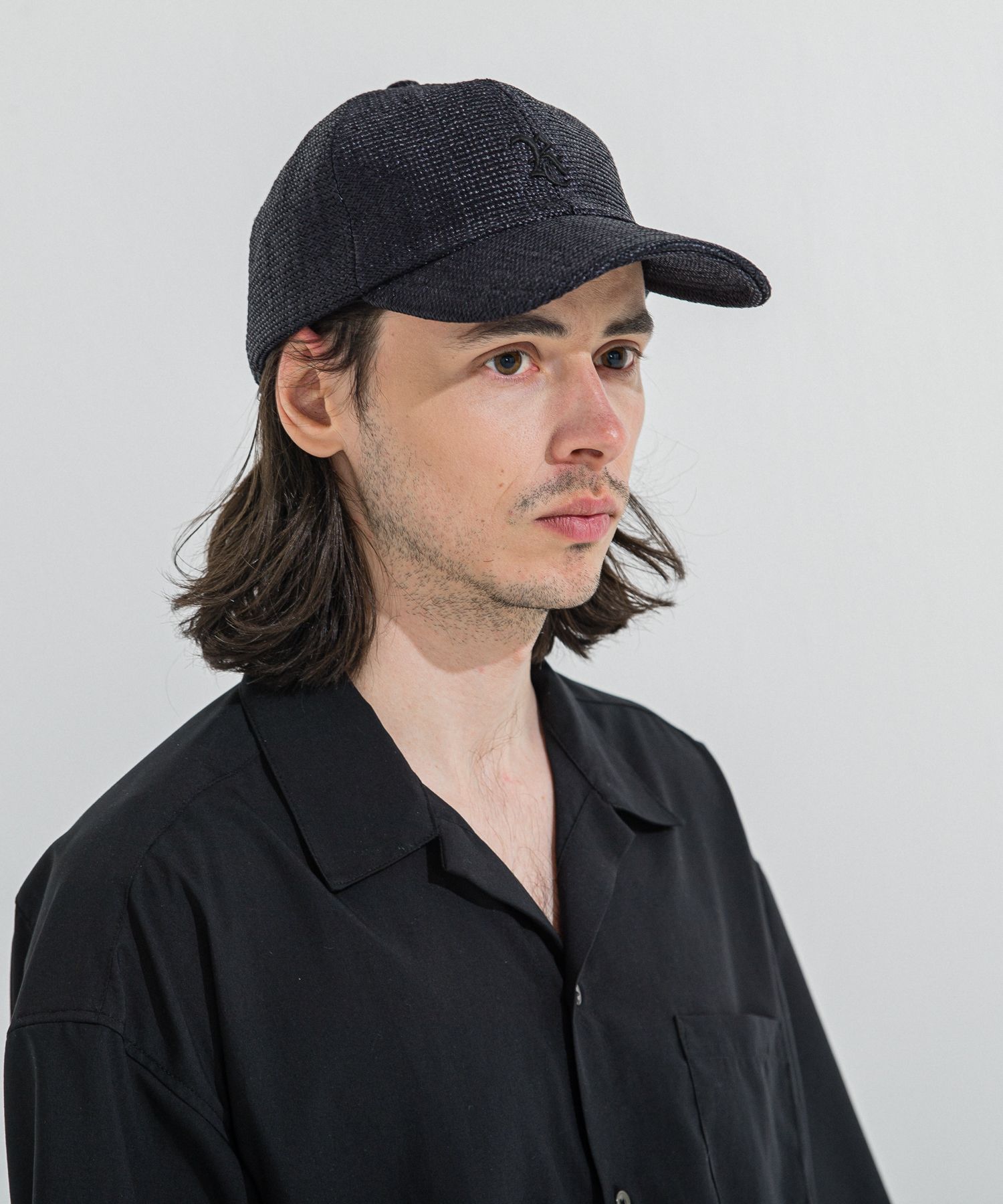 STRAW MESH LOW CAP / RC36-CAP-001 / ストローメッシュローキャップ / ブラック