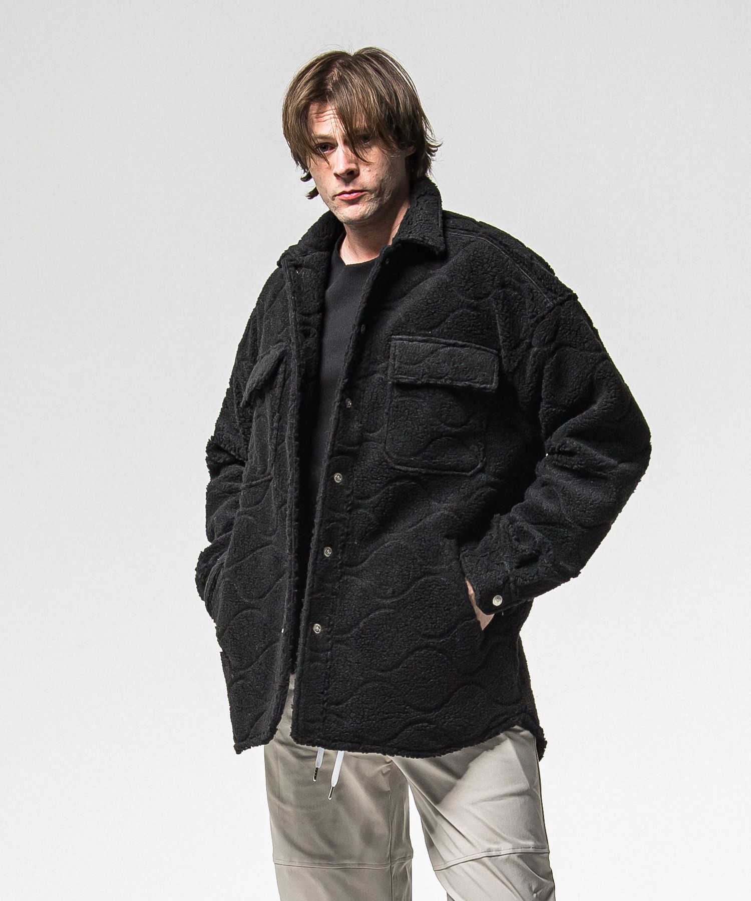 CPO BOA SHIRTS JK / RC38-JK-006 / ボアCPOシャツジャケット / ブラック (11月上旬入荷予定)