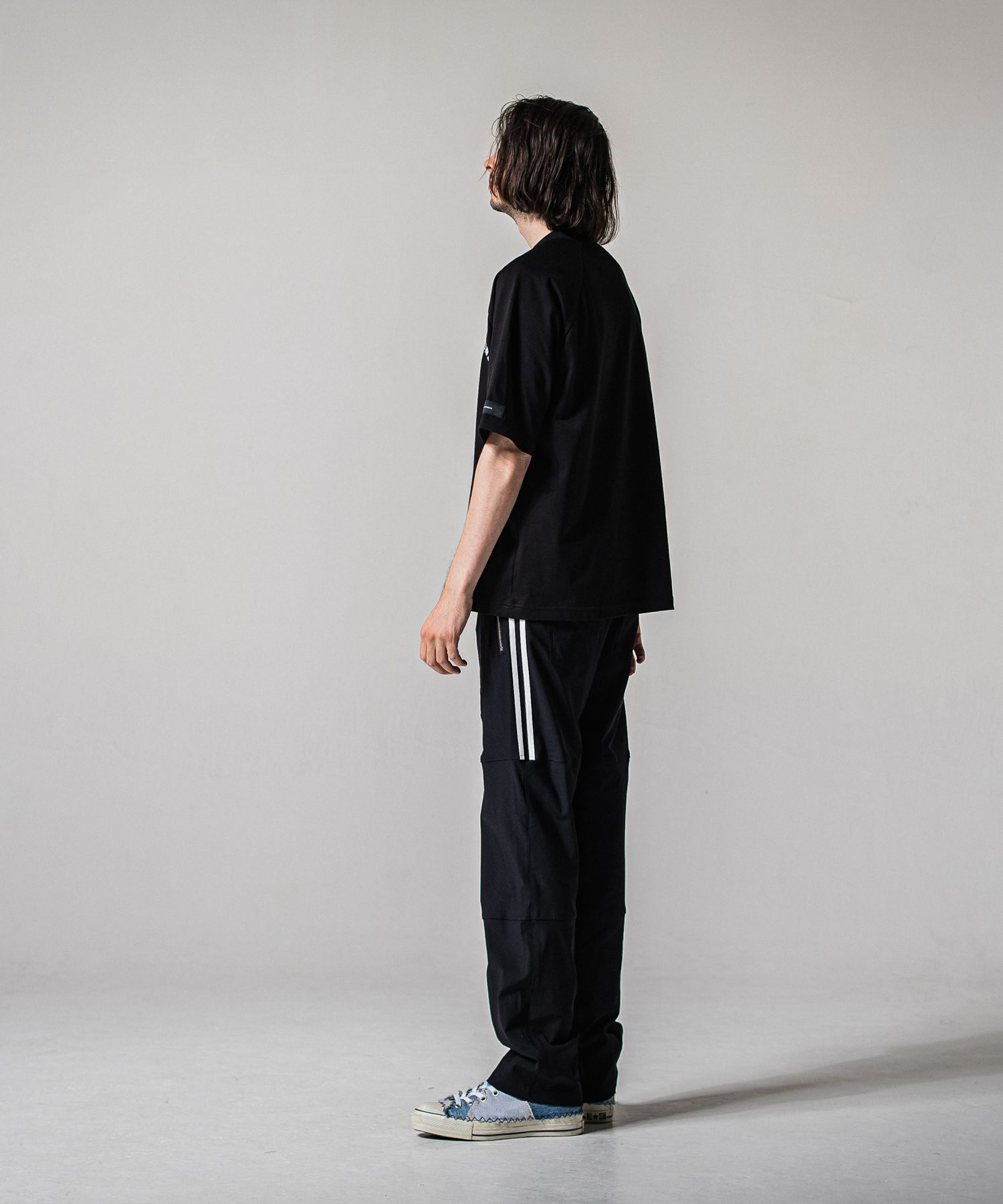 COLLEGE RAGLAN OVER TEE / RC39-T-002 / カレッジロゴラグランビッグTシャツ / ブラック (4月上旬入荷予定)