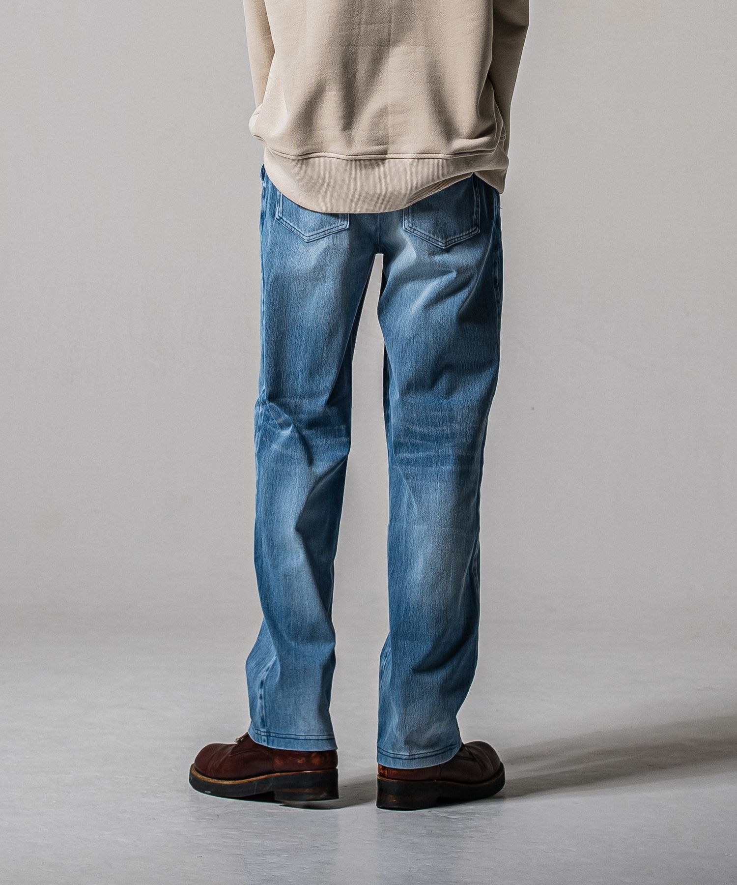 DENIM JERSEY WIDE PT / RC39-ST-016WTD / ライトオンスデニムジャージ ワイドパンツ / ライトインディゴ (2月中旬入荷予定)