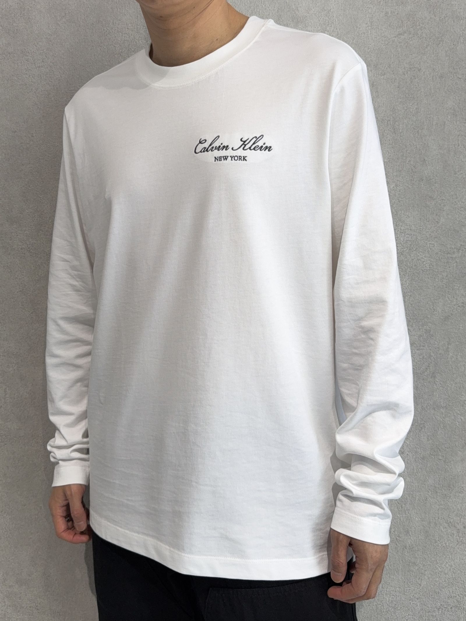 ロングスリーブ イージー20sスクリプトグラフィックTシャツ / 4RH854G / YAF(ホワイト)