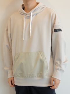 ANTIBACTERIAL NYLON LOOSE HOODIE / RC25-C-006 / ナイロンポケットパーカー / ベージュ