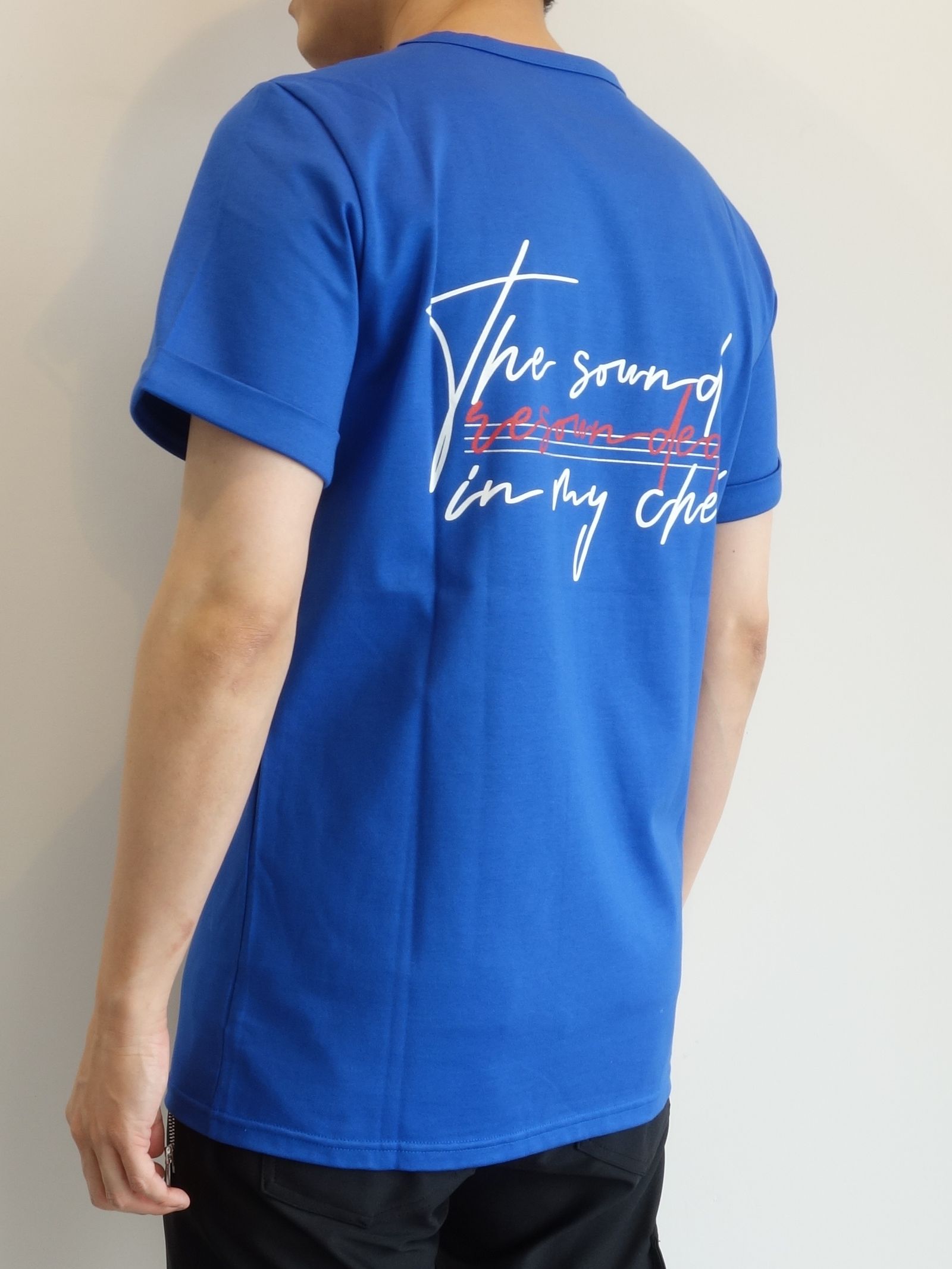 MESSAGE CHEST ROLL UP JERSEY TEE / RC20-T-003 / バックプリントTシャツ ※