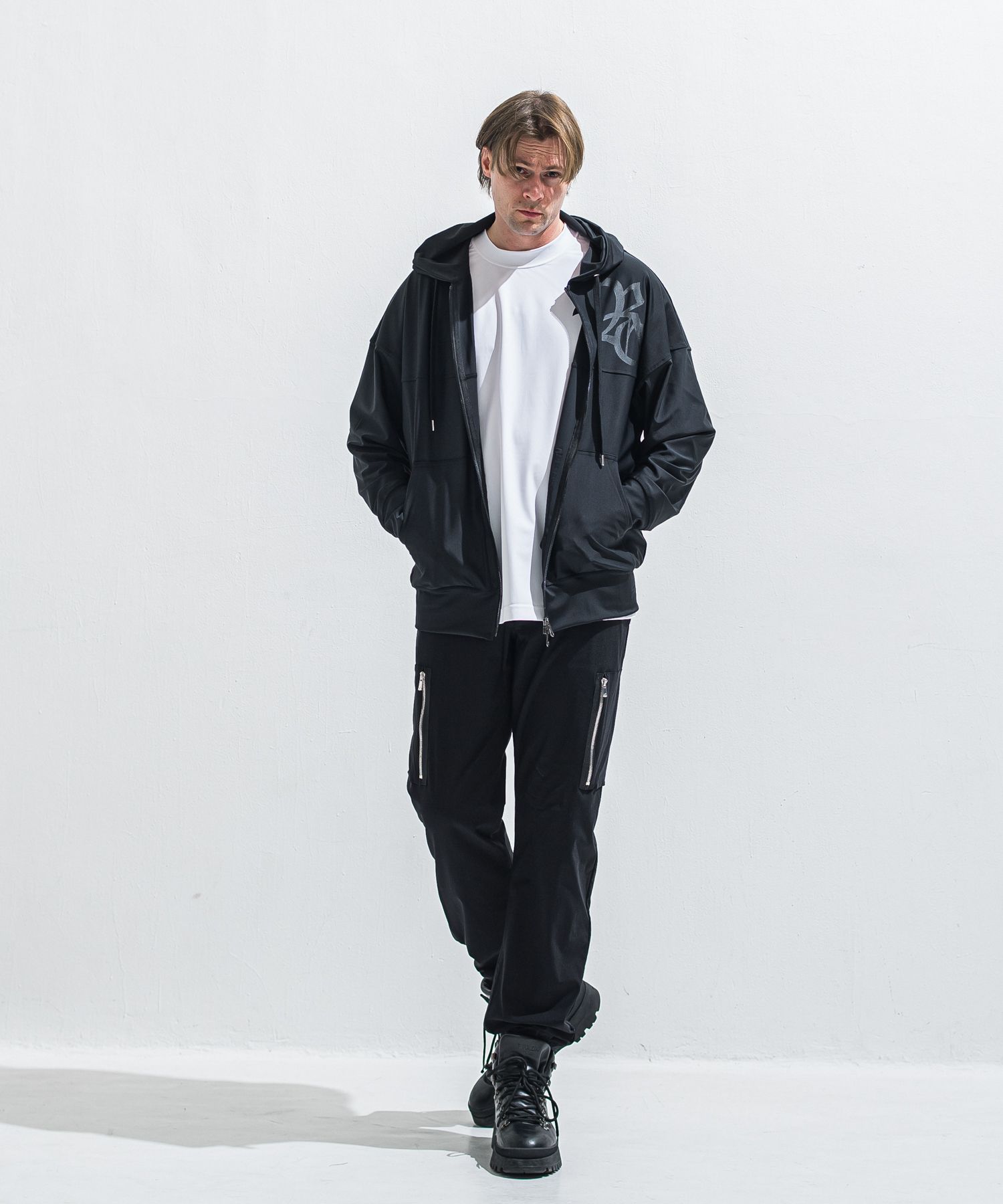 RUSH OVER ZIPUP HOODIE / RC40-C-001 / ラッシュガードパーカー / ブラック (5月下旬入荷予定)