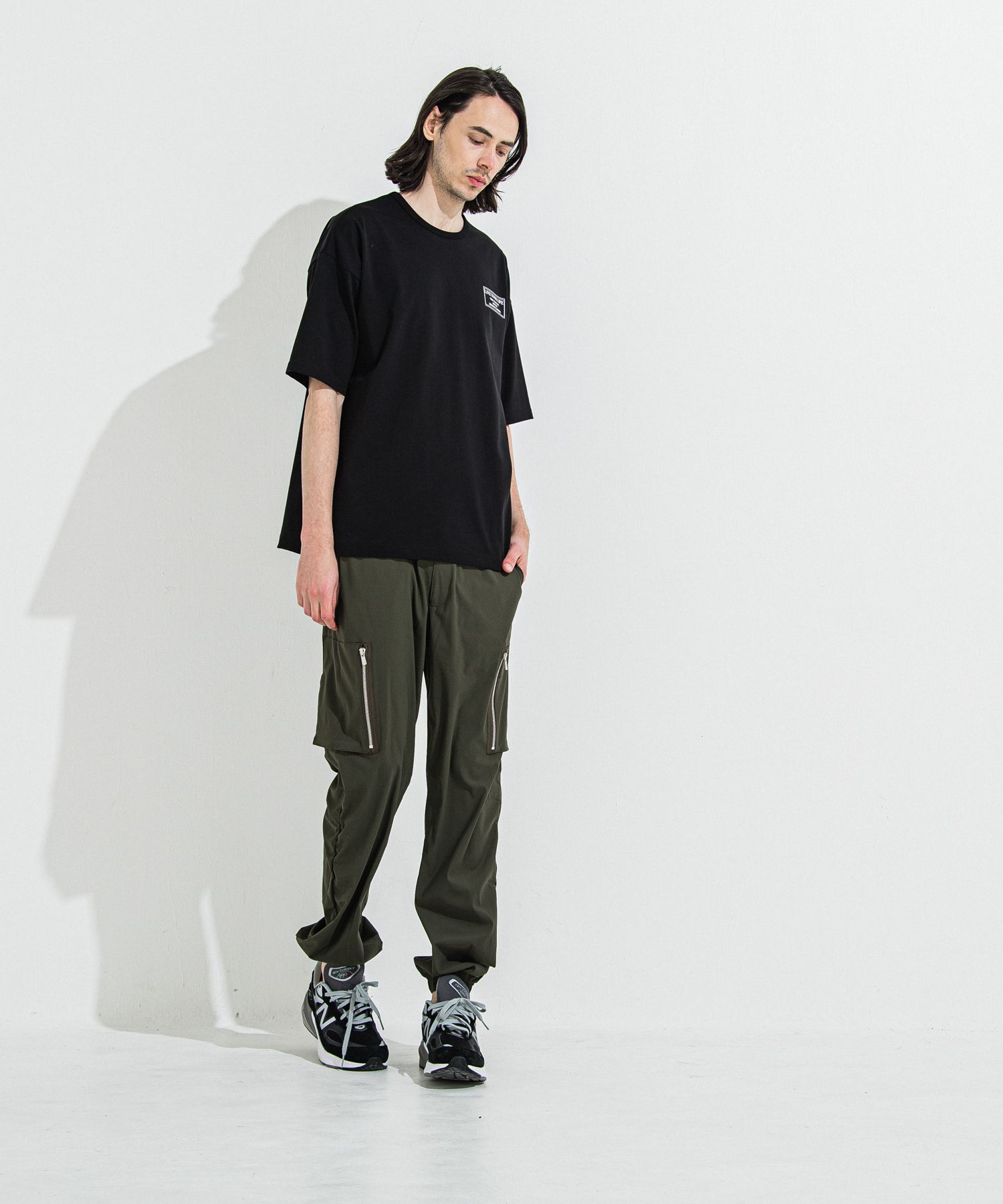 CREW OVER TEE / RC36-T-007 / バックプリントビッグTシャツ / ブラック