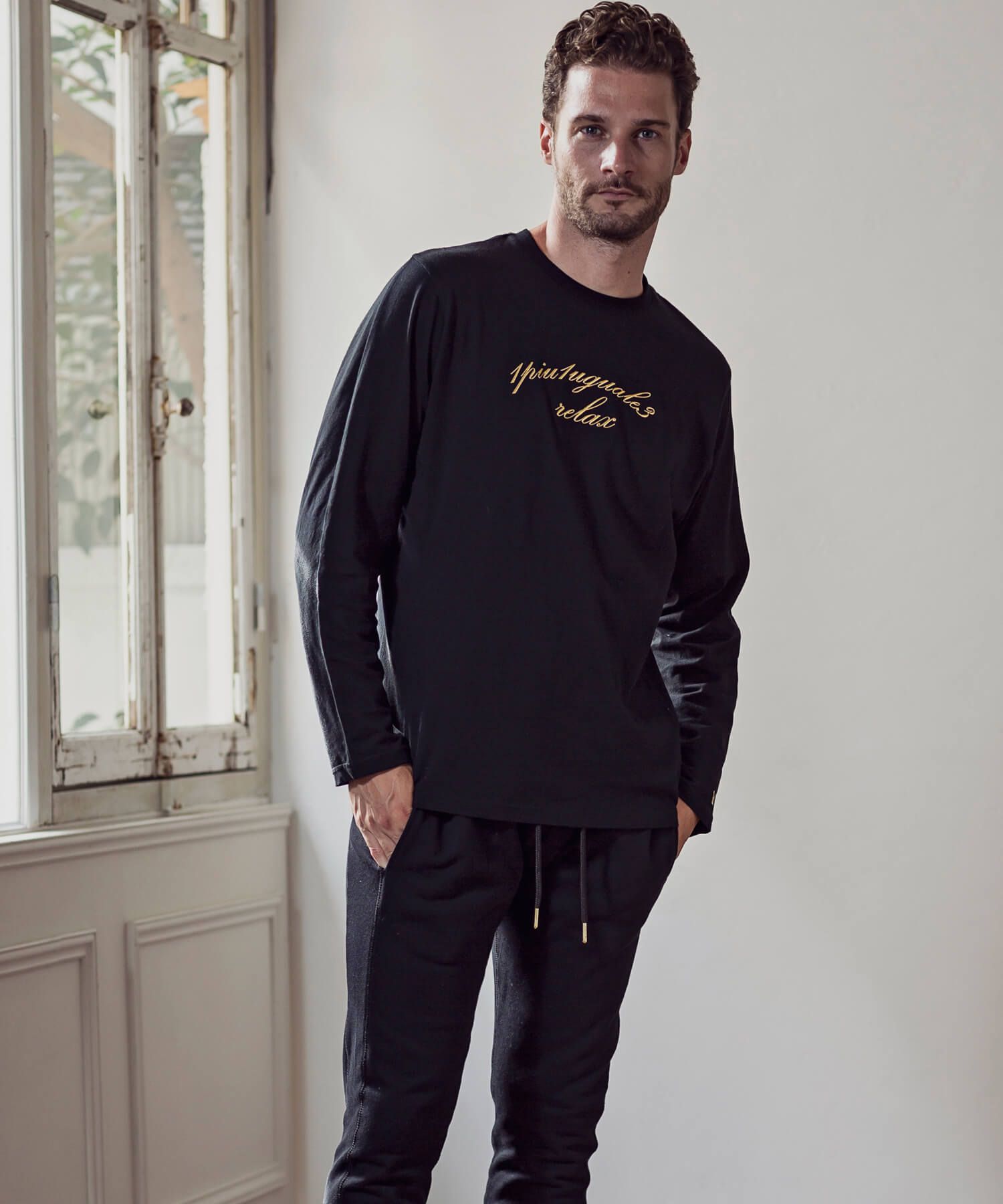 ゴールドプリントロングTシャツ / ust-20016 / ロングスリーブTシャツ