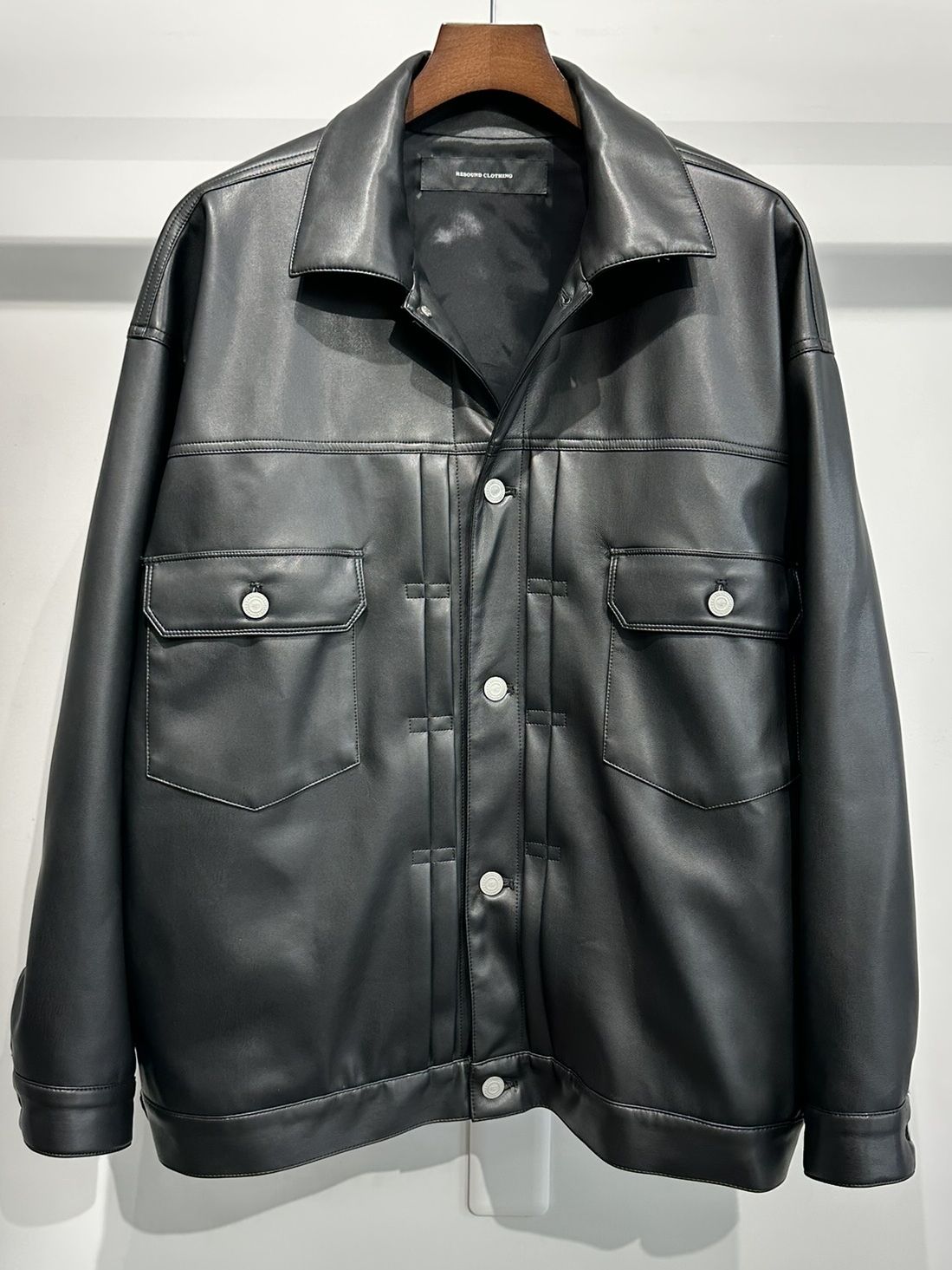LEATHER OVER 2ND G / RC34-JK-002 / エコレザーGジャン / ブラック