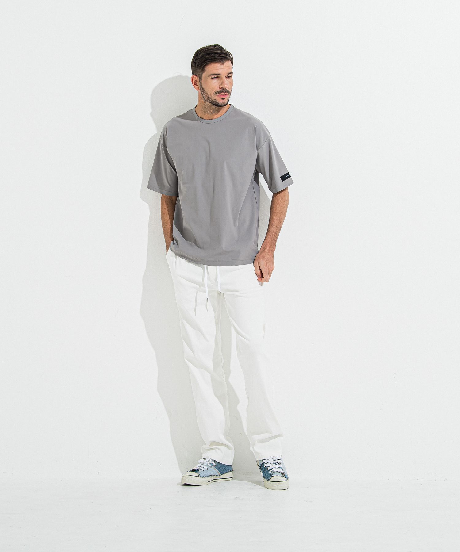 DENIM JERSEY WIDE PT / RC36-ST-016WTD / ライトオンスデニムジャージワイドパンツ / ホワイト