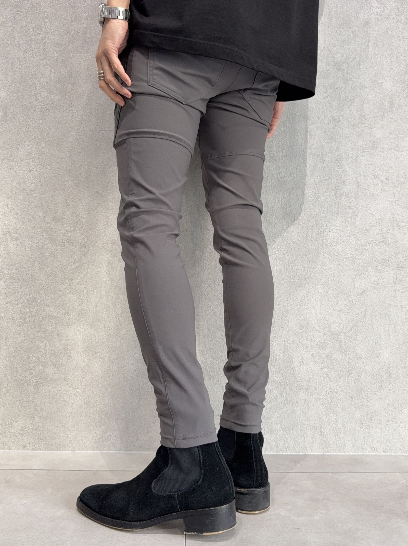 TYLER NYLON PANTS / RC40-ST-026 / レザーラインナイロンパンツ / チャコール
