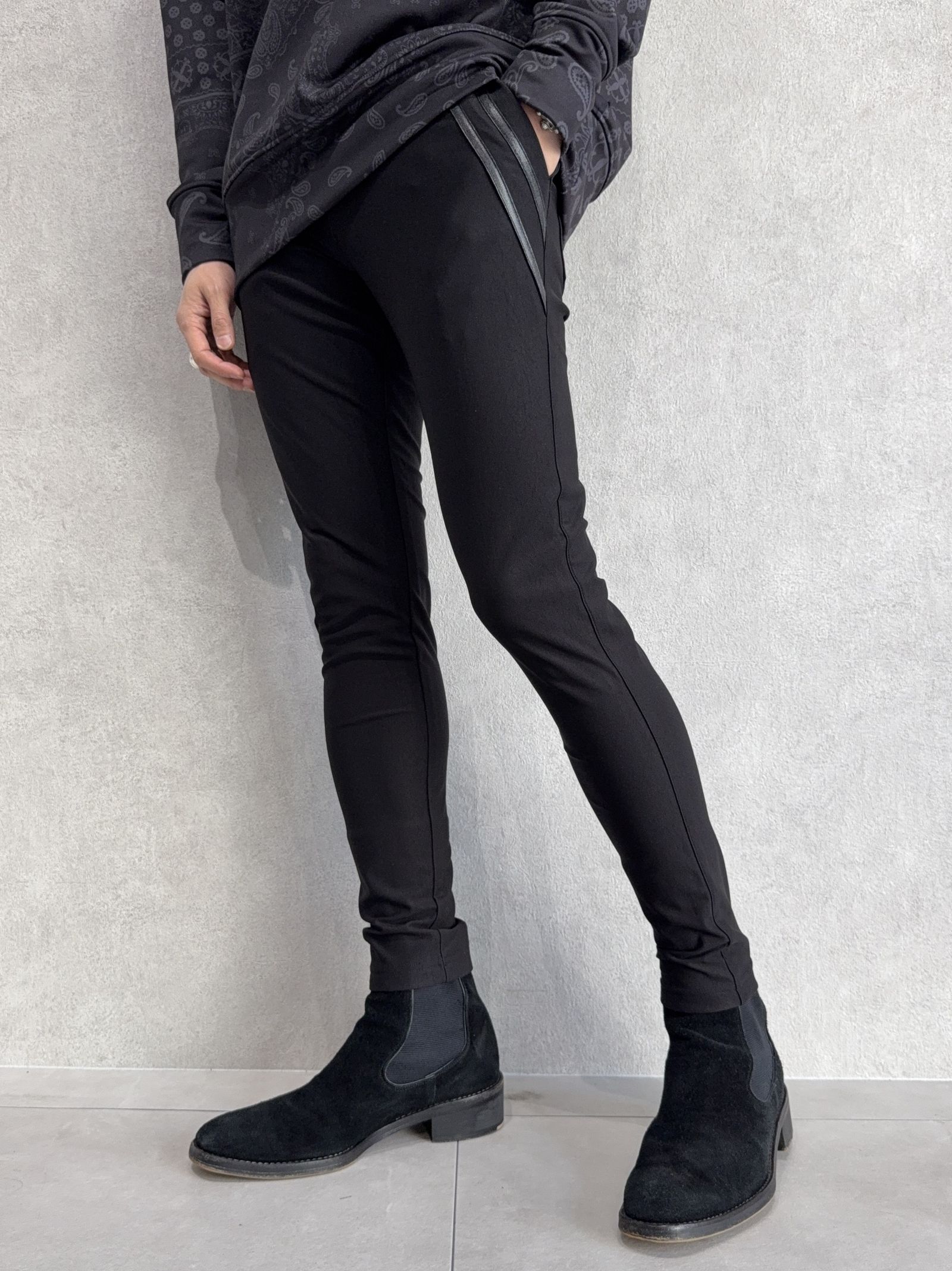 HEAT EDGE PT / RC38-ST-014H / 裏起毛エッジラインパンツ / ブラック×ブラック