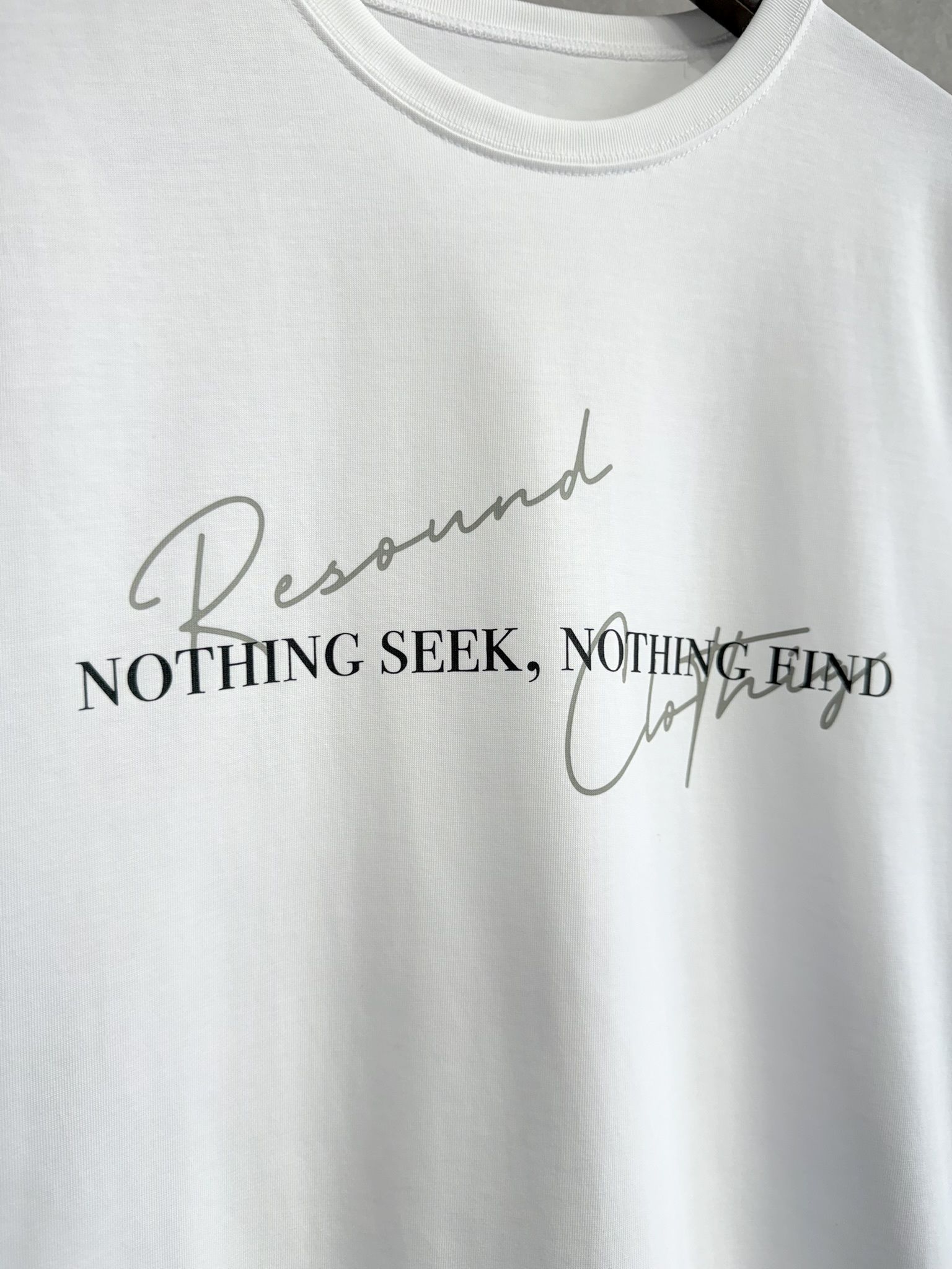 NSNF BASIC TEE / RC35-T-003 / メッセージロゴジャストTシャツ / ホワイト