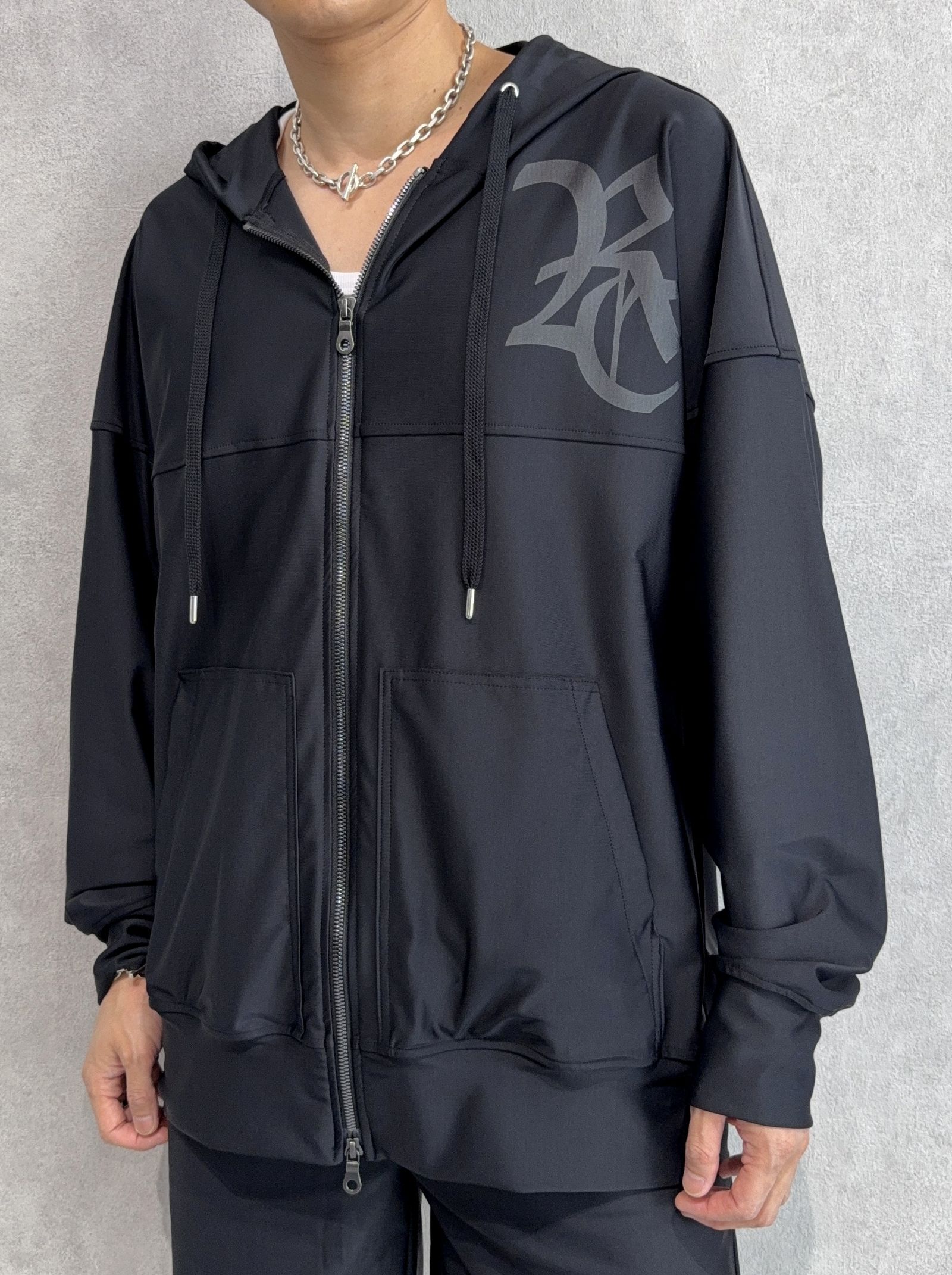 RUSH OVER ZIPUP HOODIE / RC40-C-001 / ラッシュガードパーカー / ブラック