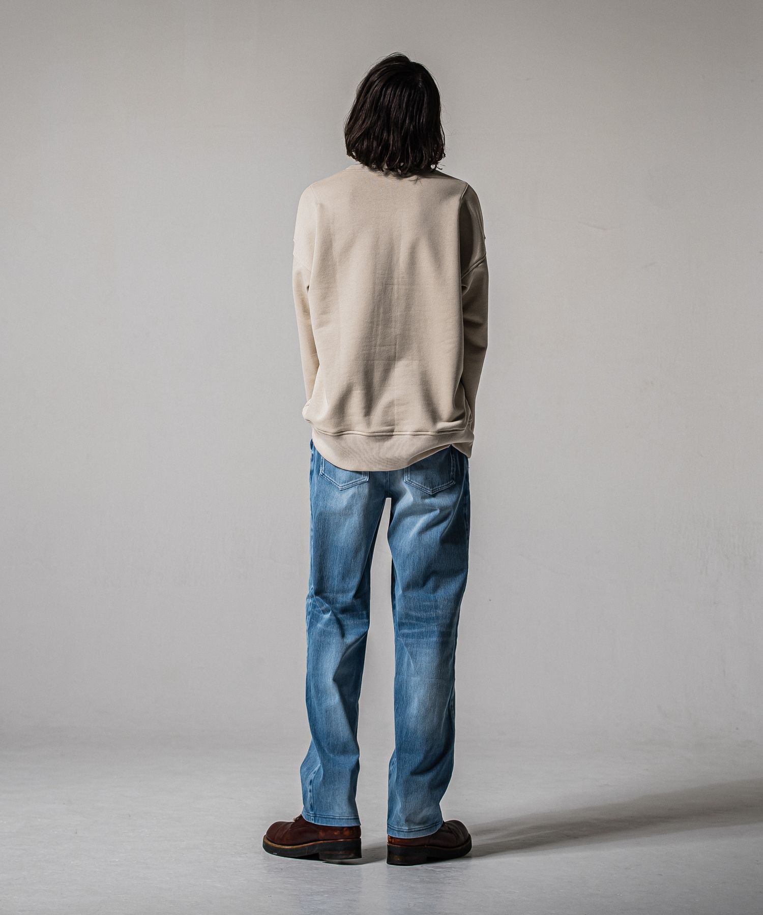 DENIM JERSEY WIDE PT / RC39-ST-016WTD / ライトオンスデニムジャージ ワイドパンツ / ライトインディゴ (2月中旬入荷予定)