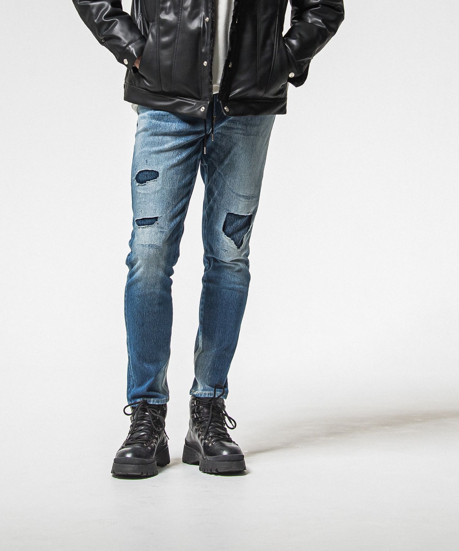 MICK DENIM JERSEY / RC38-ST-020 / デニムジャージテーパードパンツ / インディゴユーズド (12月上旬入荷予定)