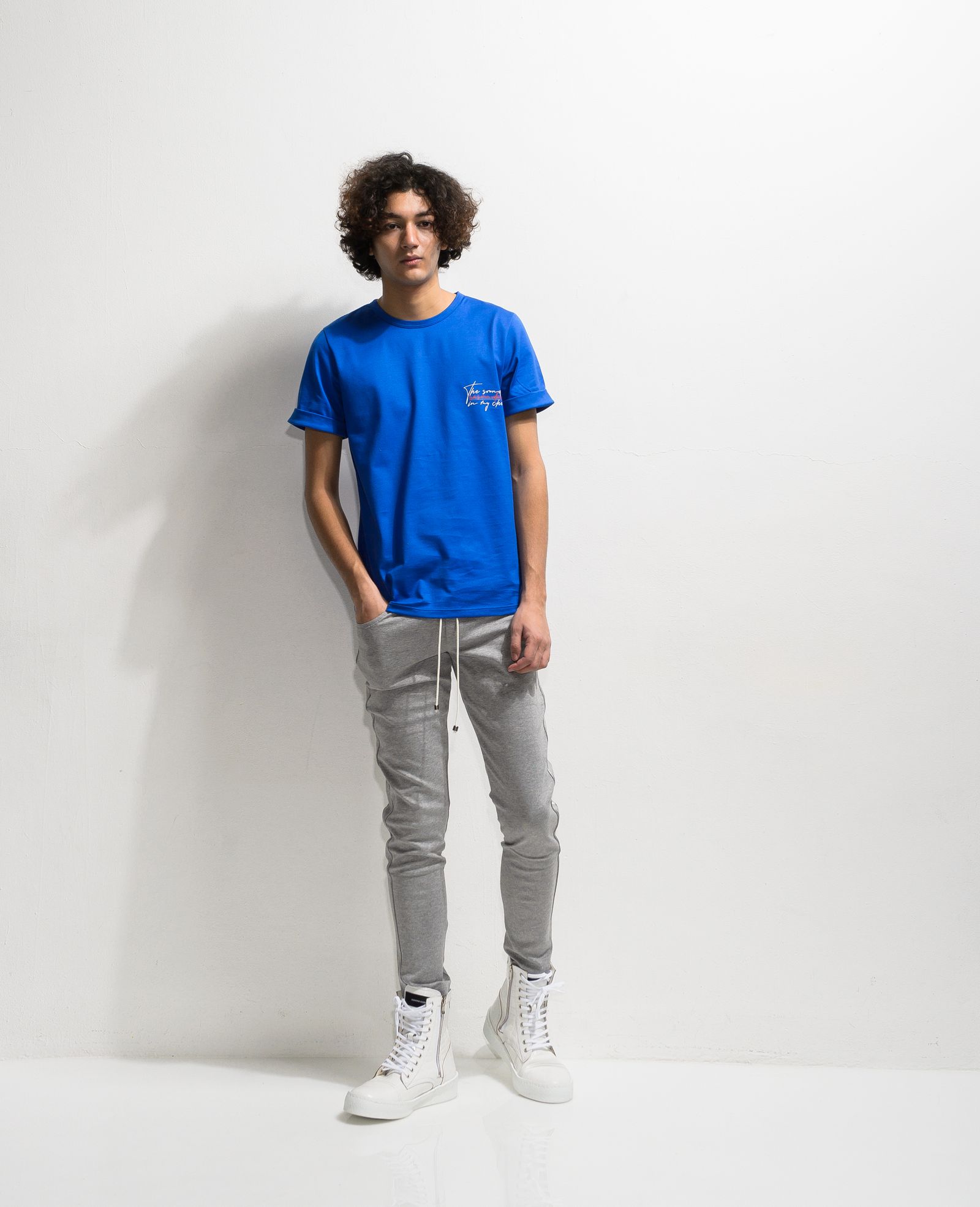 MESSAGE CHEST ROLL UP JERSEY TEE / RC20-T-003 / バックプリントTシャツ ※