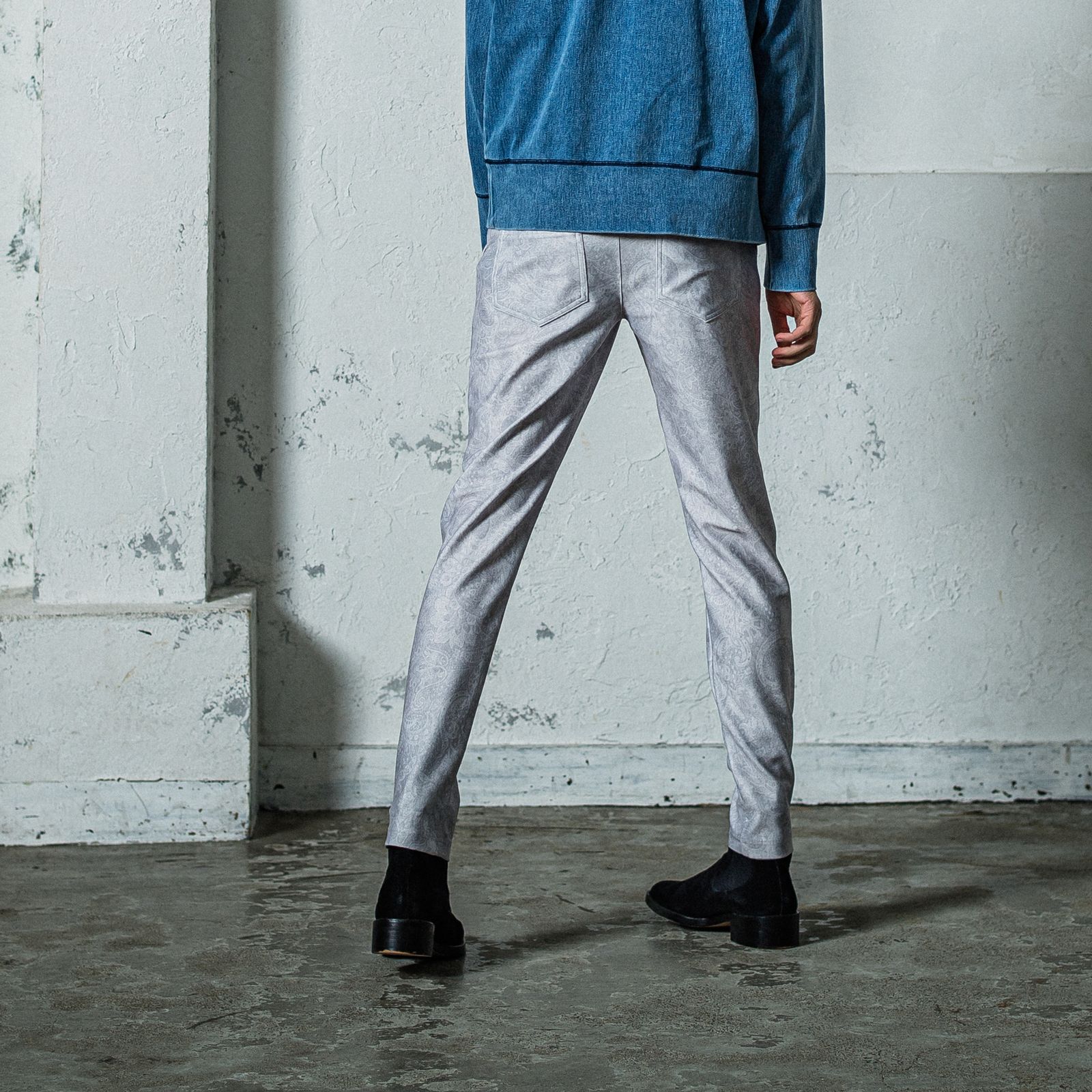 CHRIS EASY TUCK PANTS / RC35-ST-016T / イージータックパンツ / ペイズリーグレー