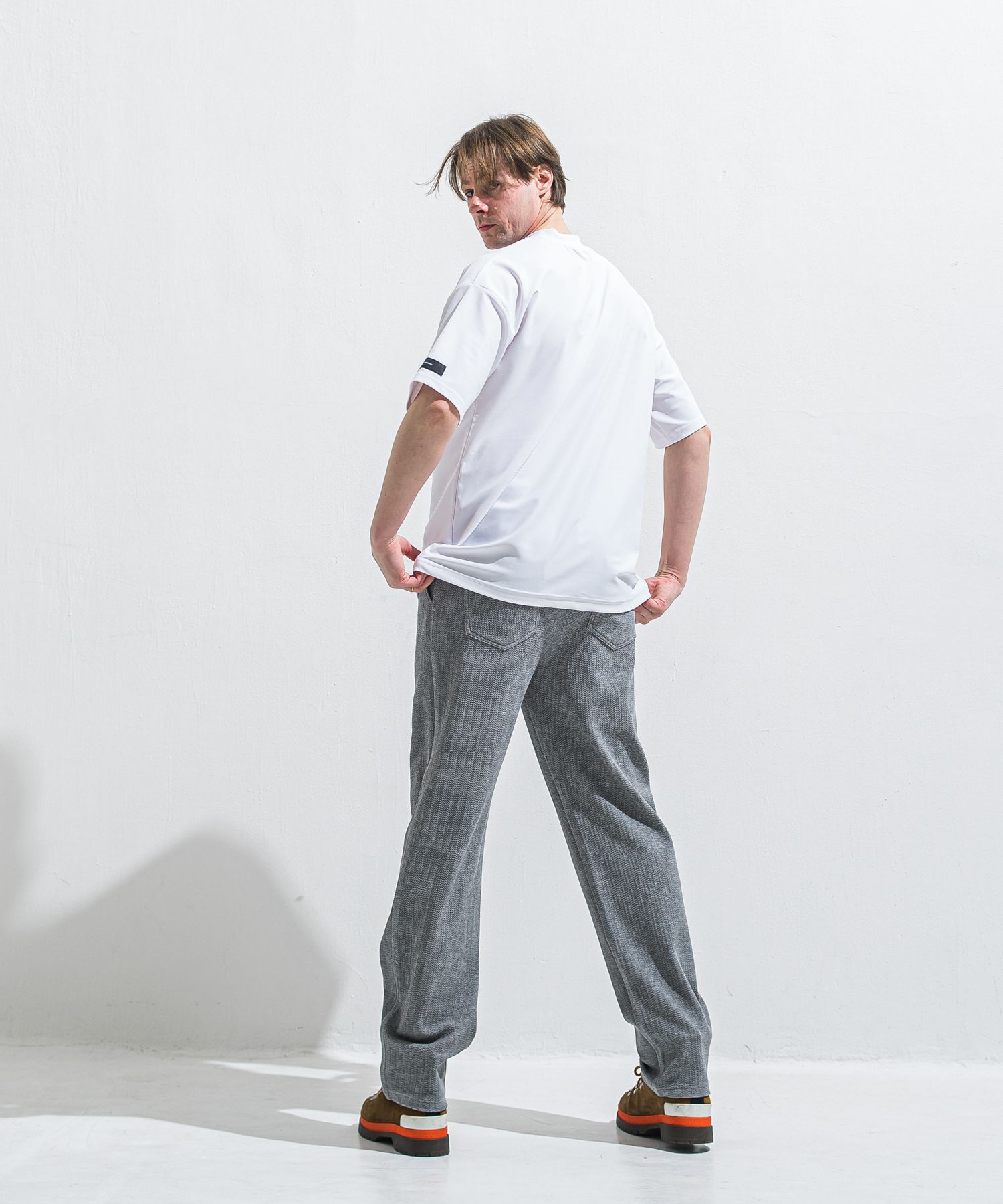 SEMI WIDE TUCK PANTS / RC40-ST-016WT / セミワイドタックパンツ / ブリスターグレー (4月中旬入荷予定)