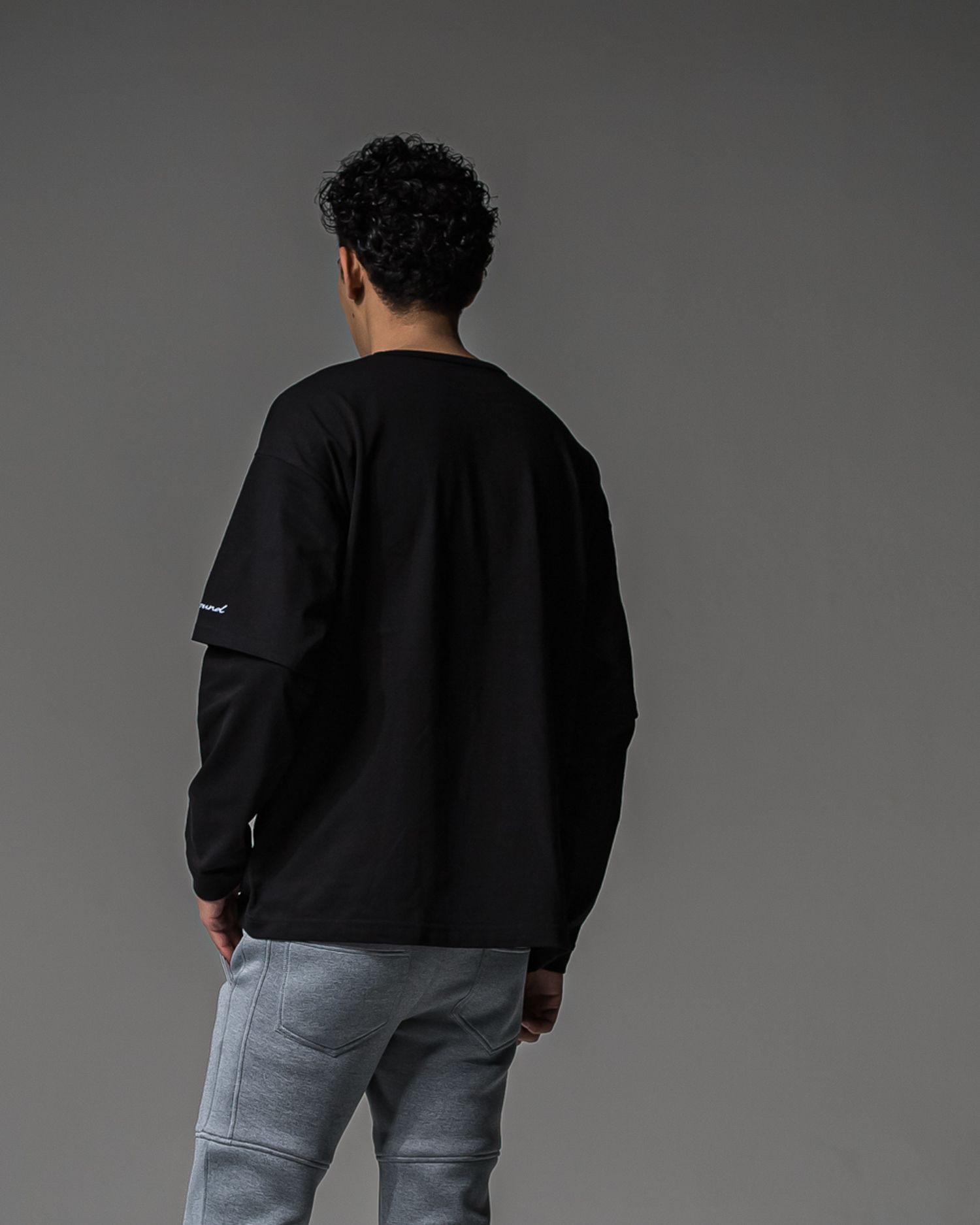 FAKE LAYERED LONG SLEEVE / RC37-T-004 / レイヤードロングスリーブTシャツ / ブラック