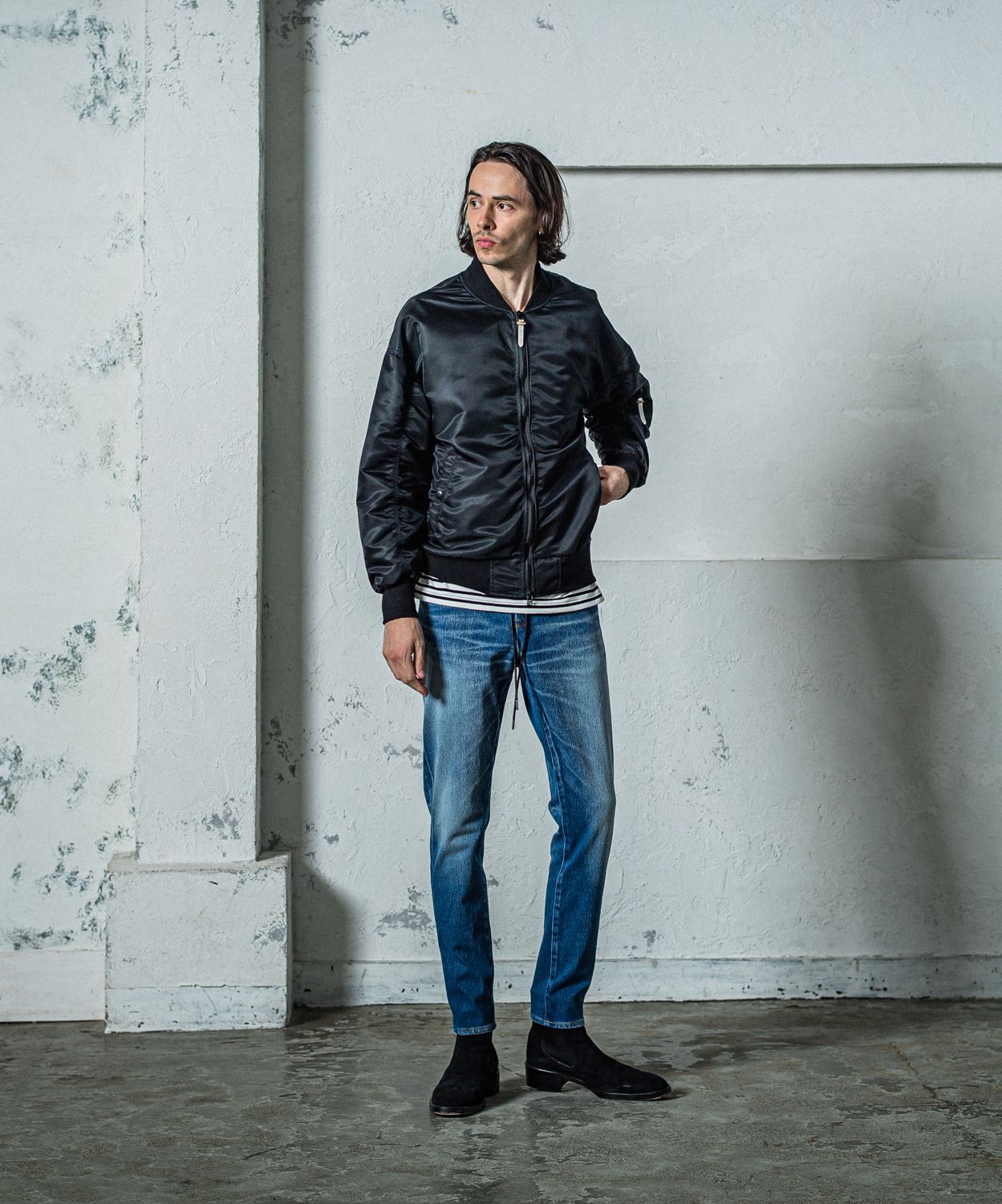 MICK DENIM JERSEY / RC35-ST-020 / デニムジャージテーパードパンツ / インディゴユーズド