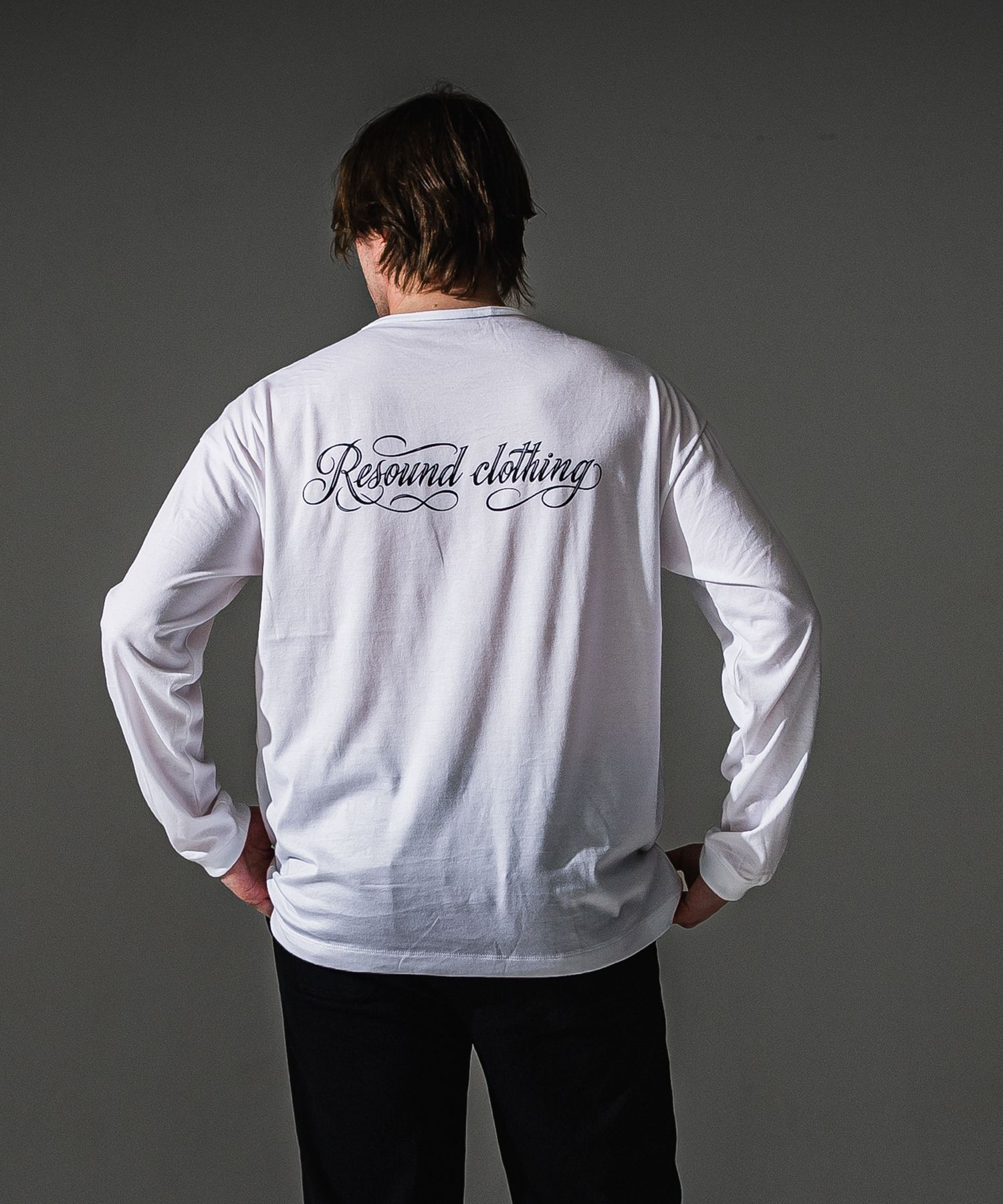 PIN ST RC OVER LONGSLEEVE TEE / RC41-T-003 / オーバーサイズ長袖バックロゴTシャツ / ホワイト (7月中旬入荷予定)